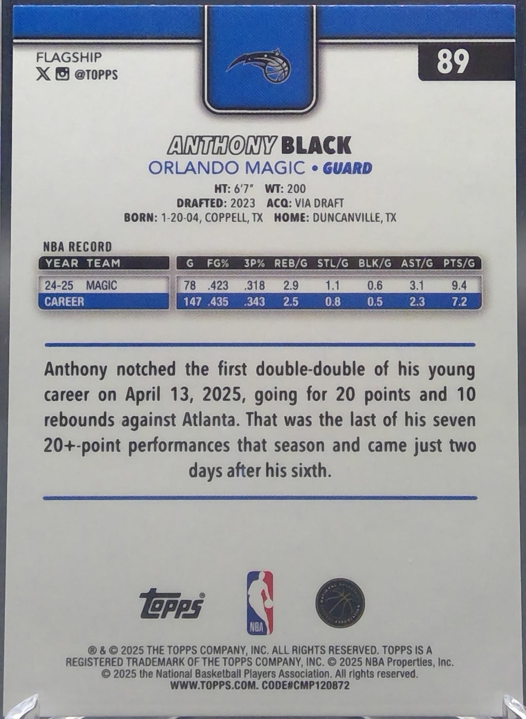 Anthony Black #89