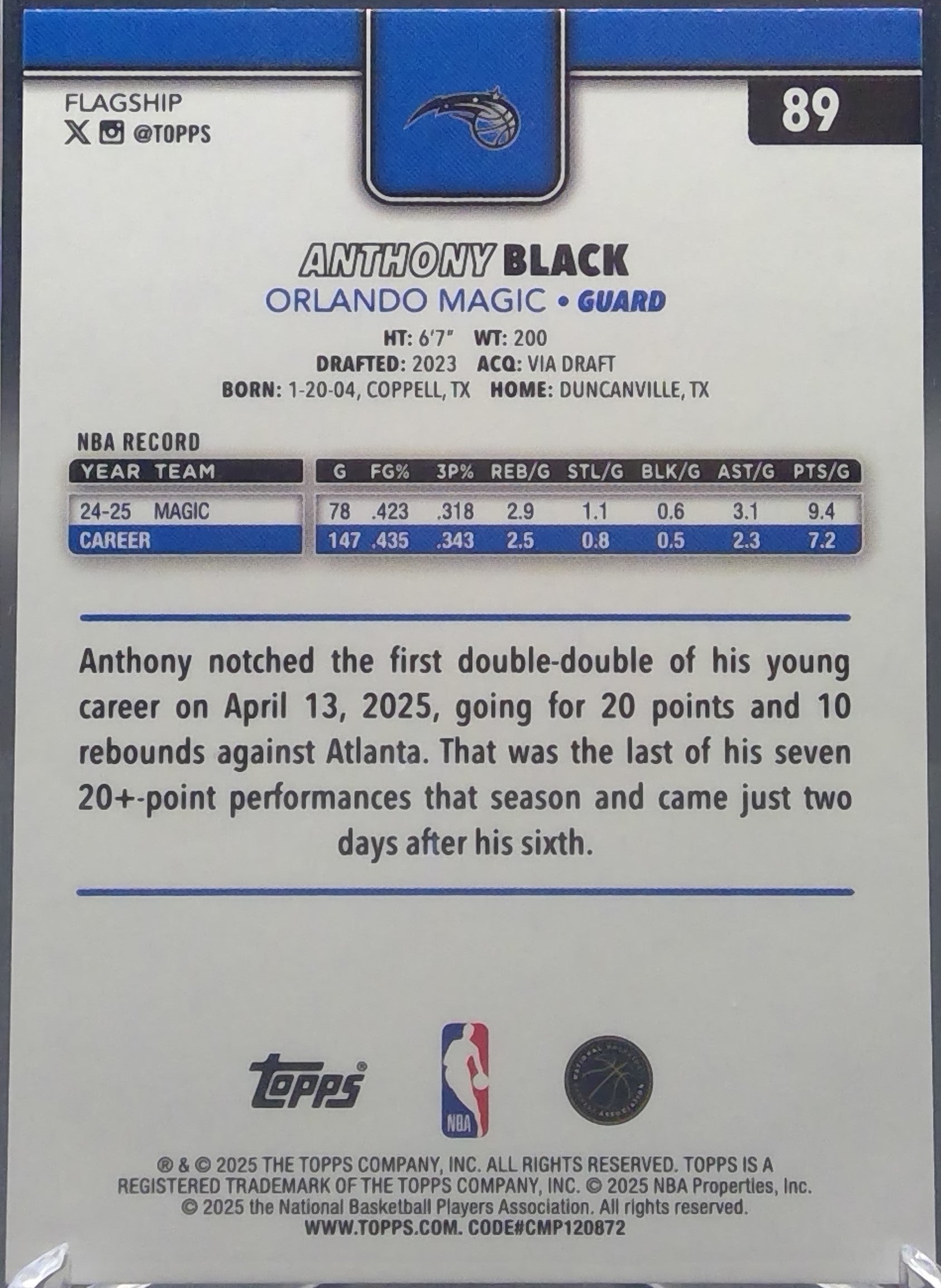 Anthony Black #89