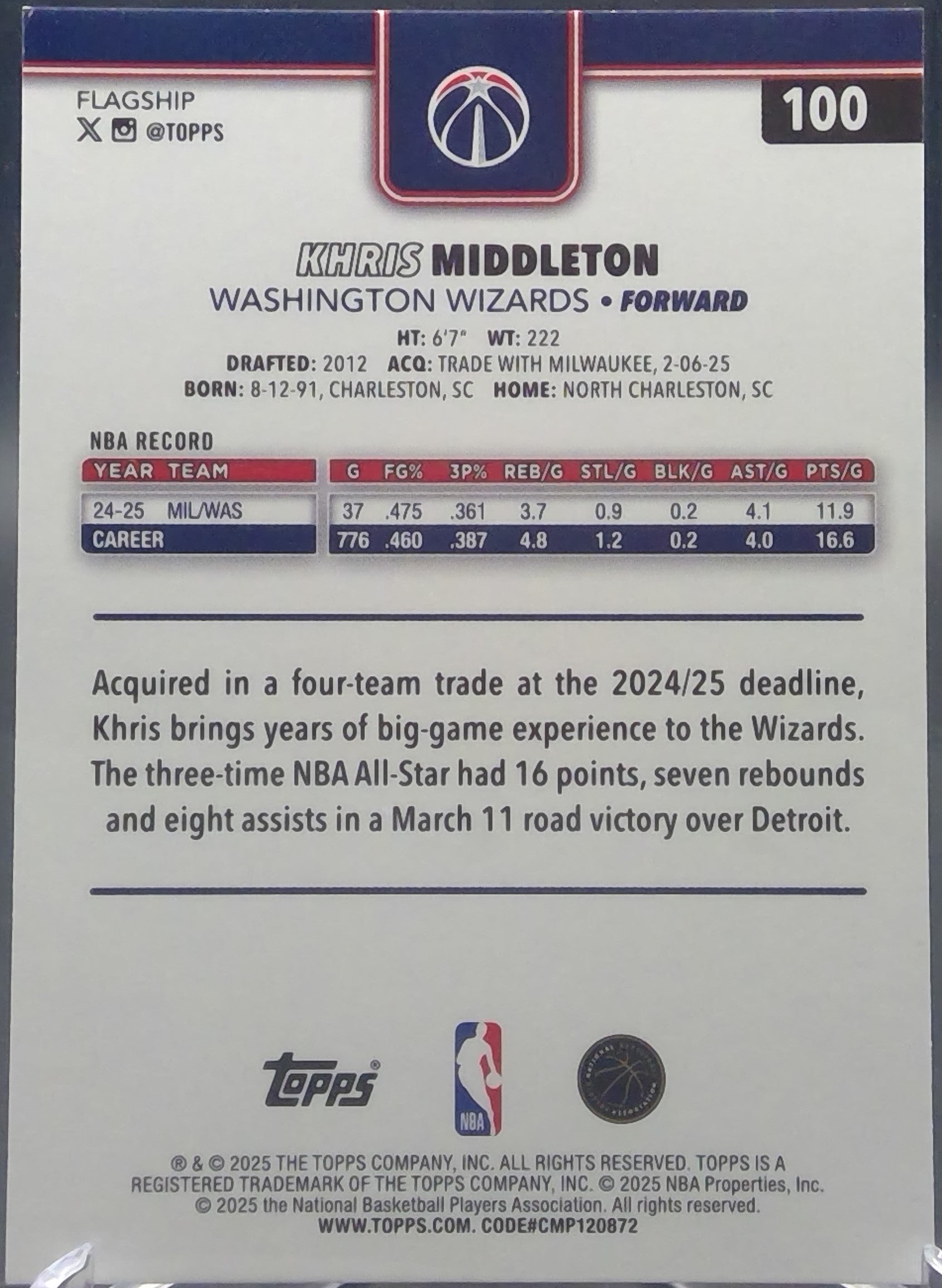 Khris Middleton #100
