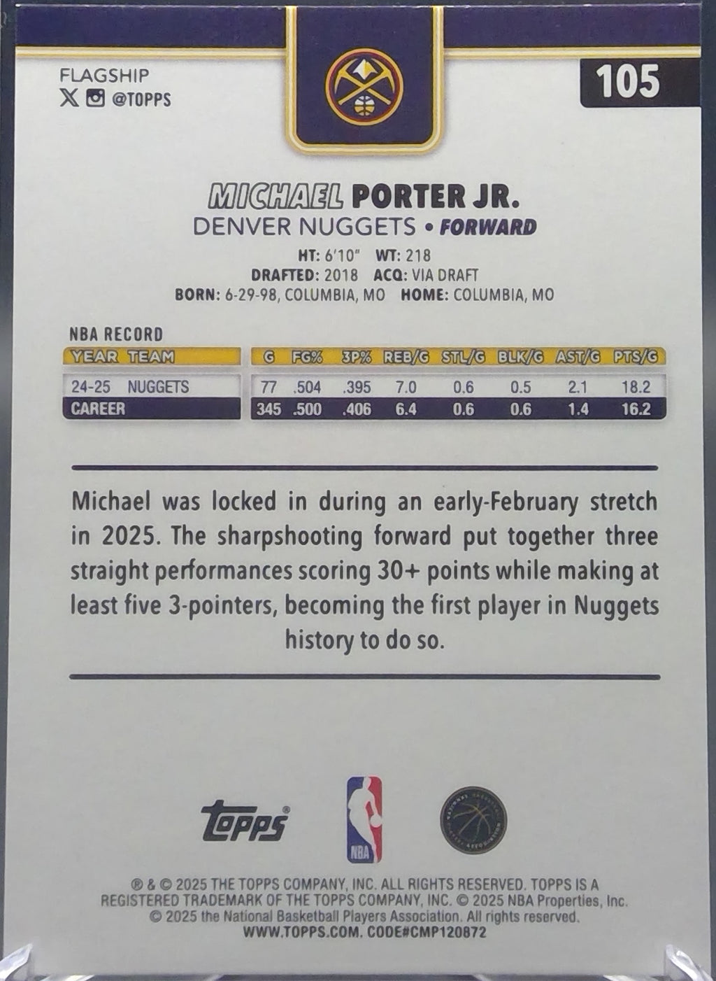 Michael Porter Jr. #105