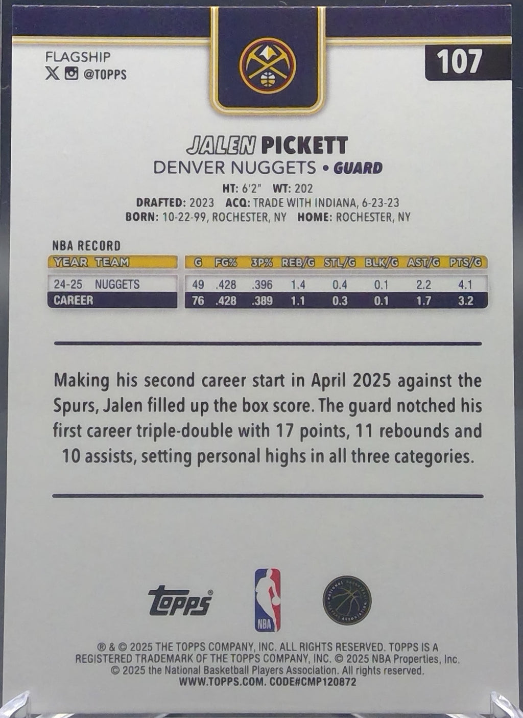 Jalen Pickett #107