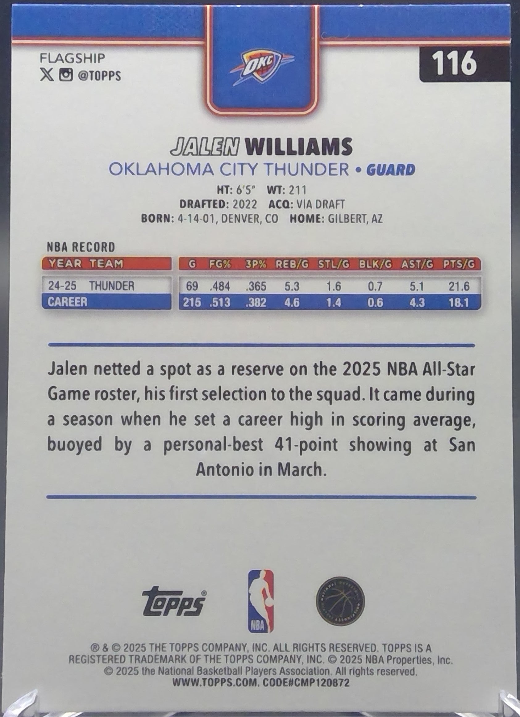 Jalen Williams #116