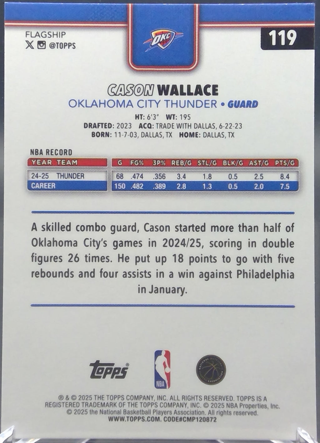 Cason Wallace #119