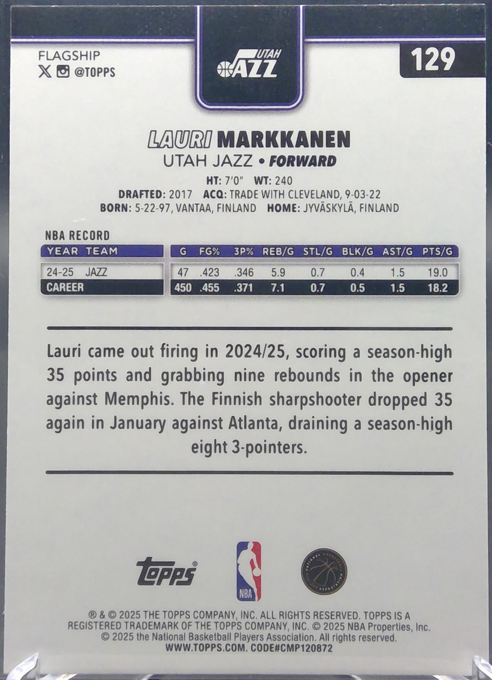 Lauri Markkanen #129