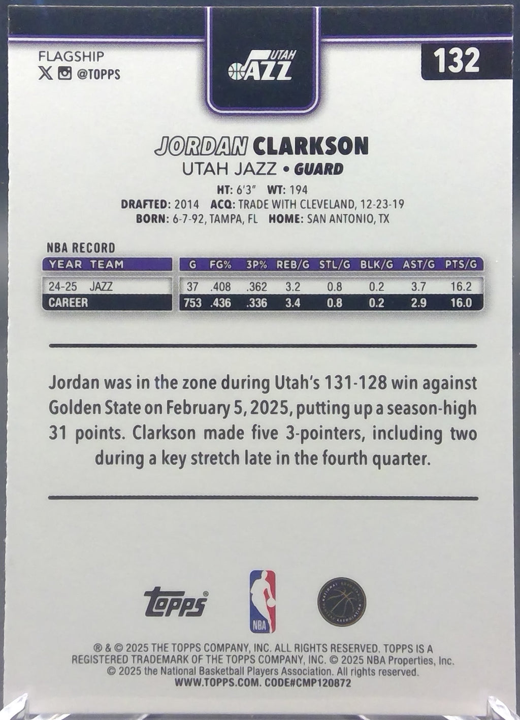 Jordan Clarkson #132