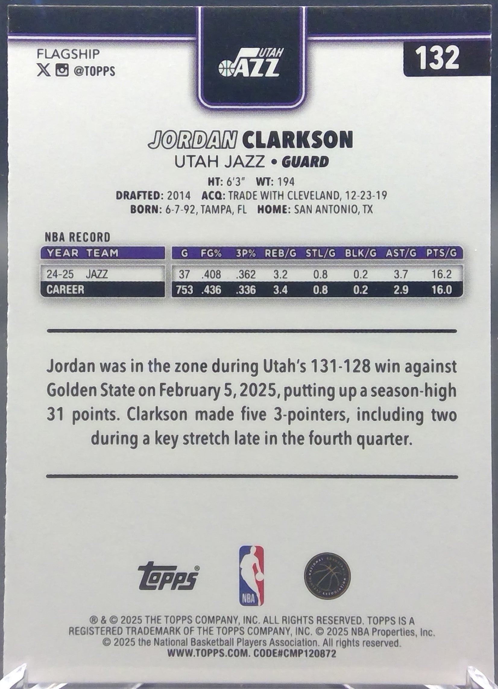Jordan Clarkson #132