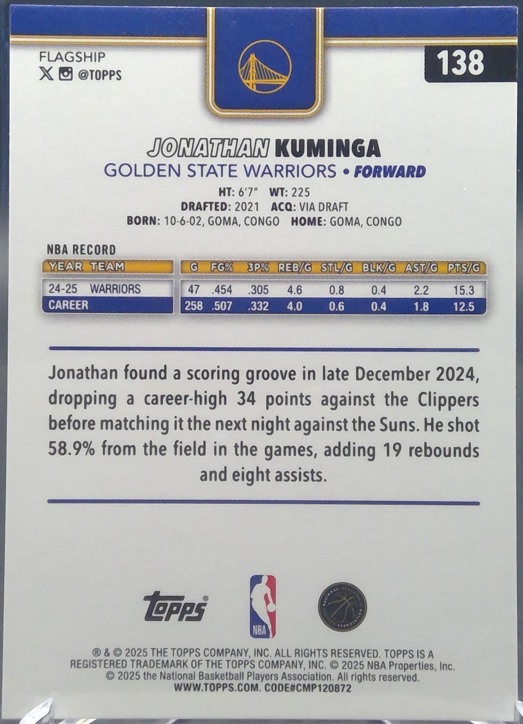 Jonathan Kuminga #138
