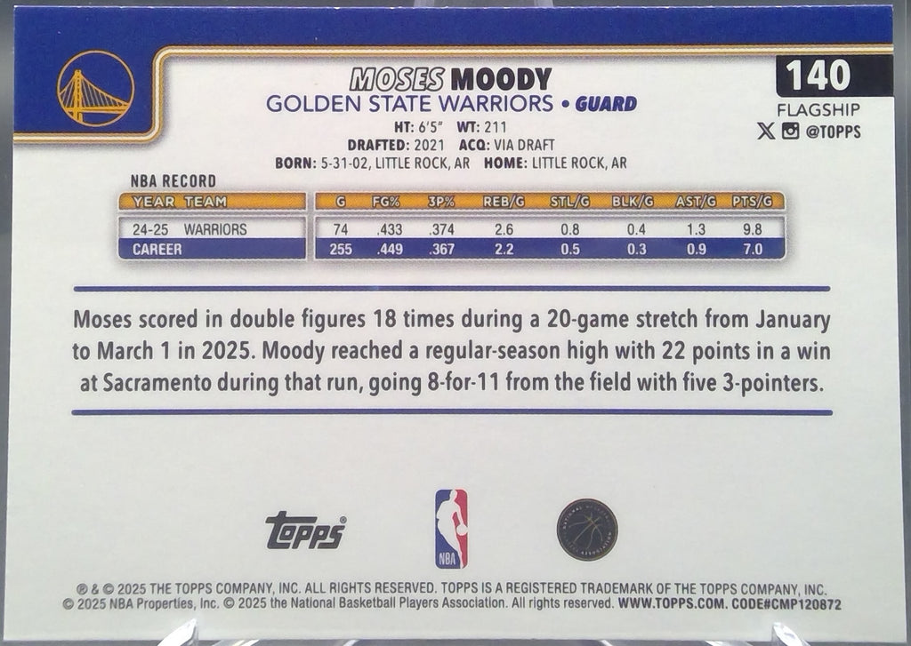 Moses Moody #140