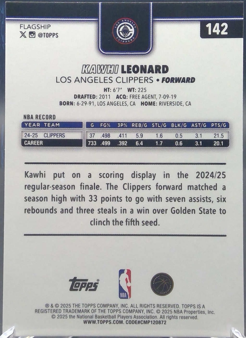 Kawhi Leonard #142