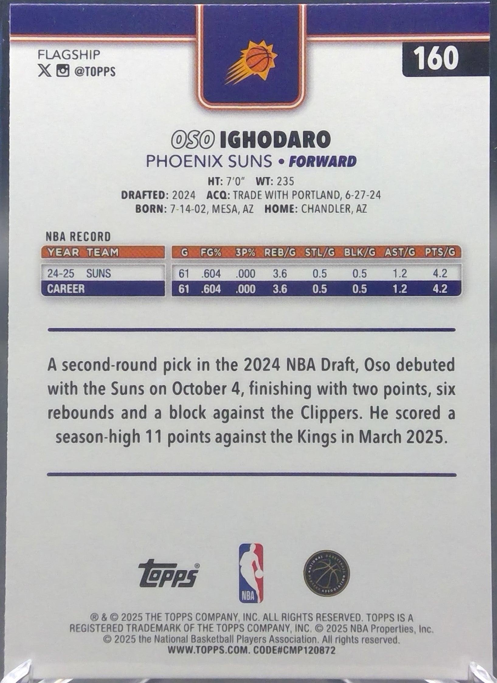 Oso Ighodaro #160