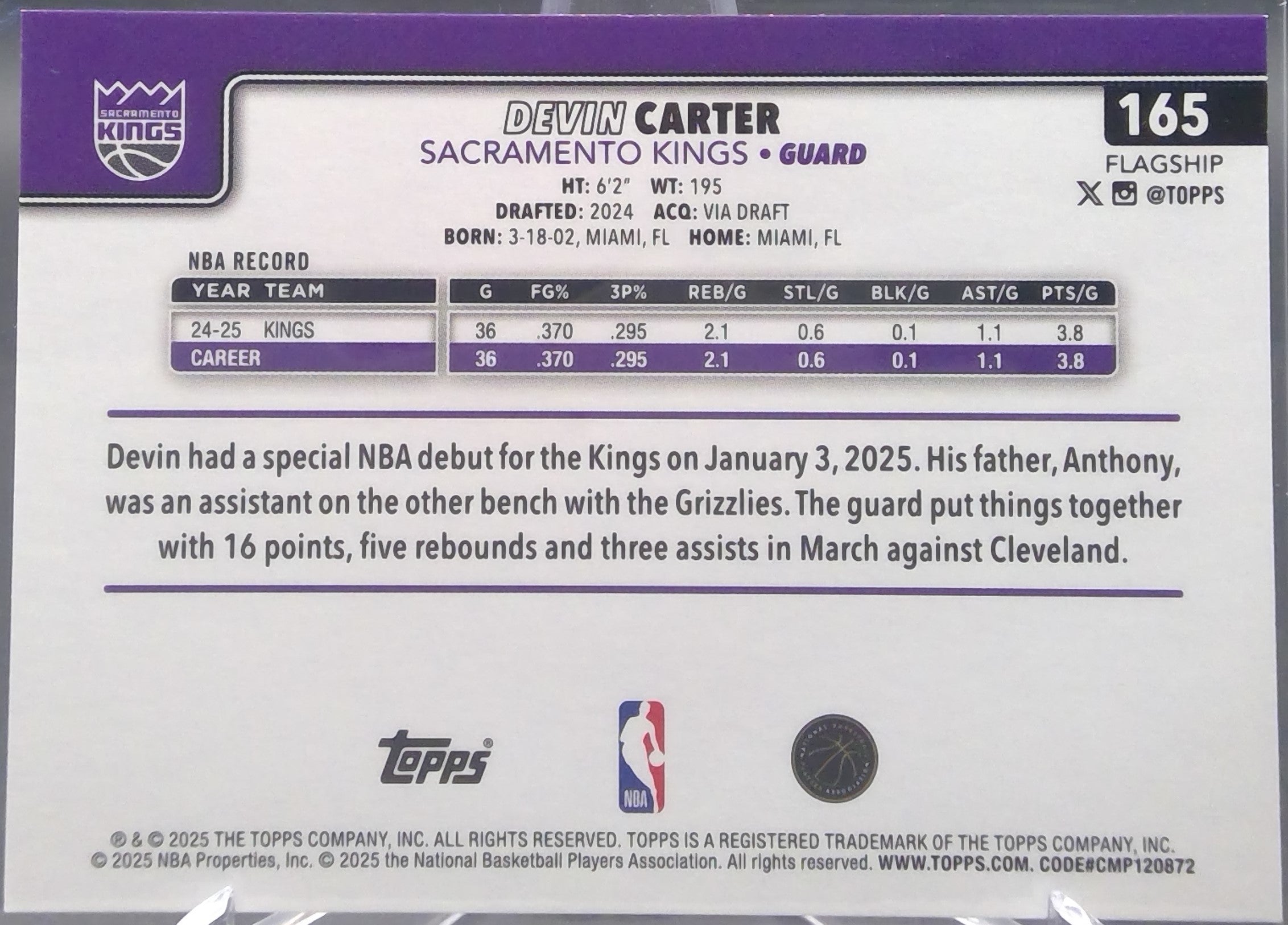 Devin Carter #165