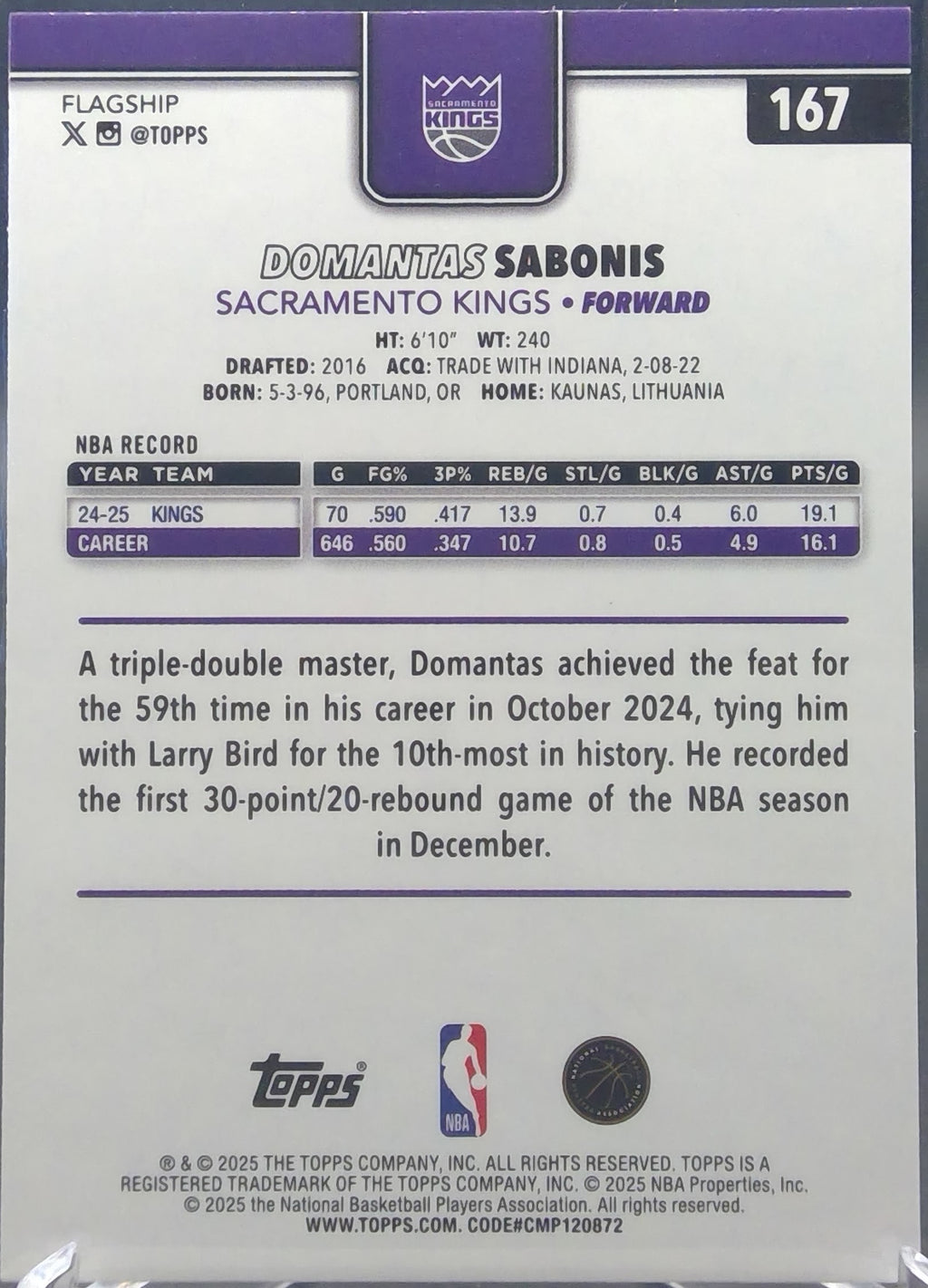 Domantas Sabonis #167