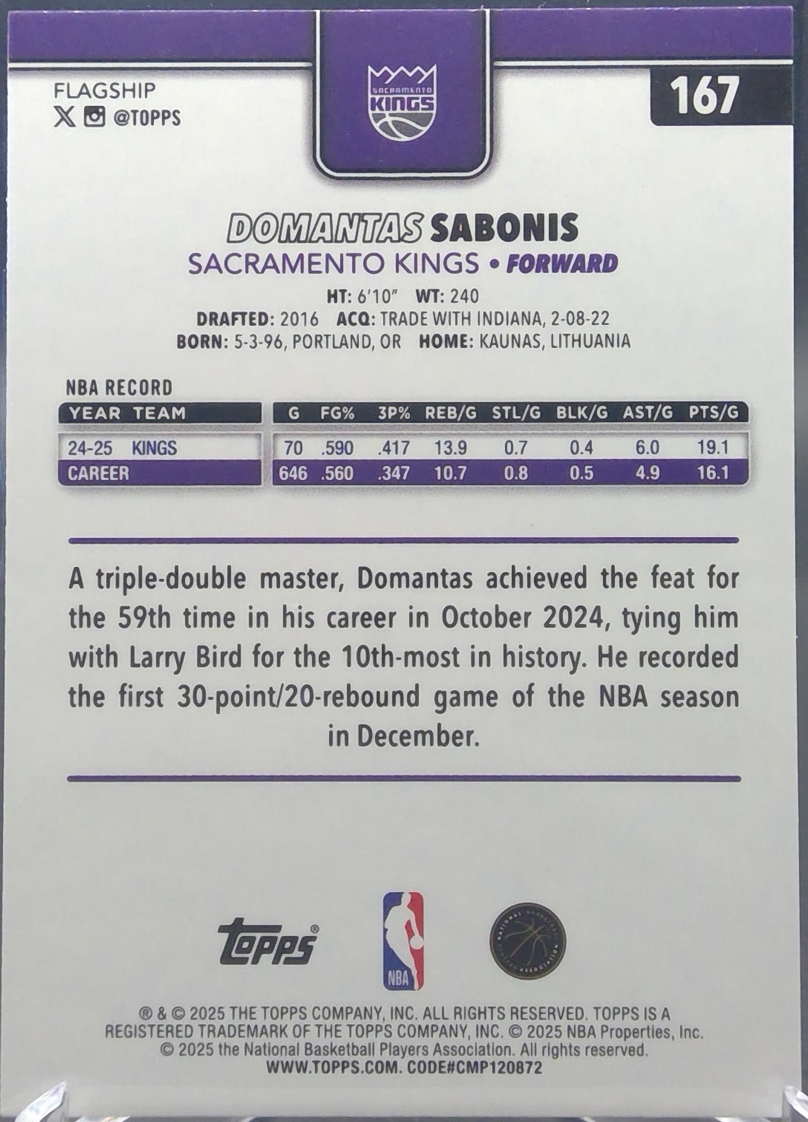 Domantas Sabonis #167