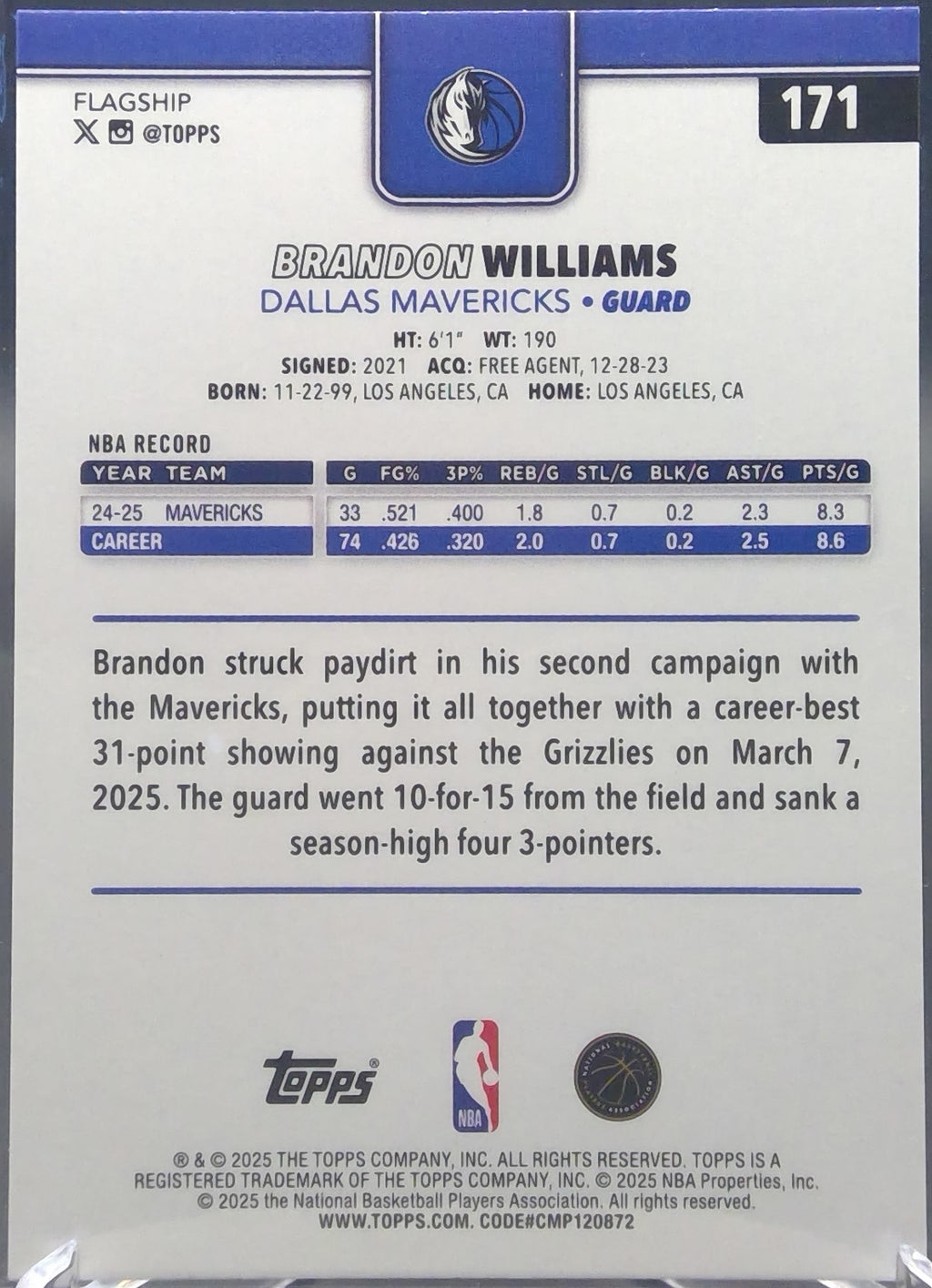 Brandon Williams #171