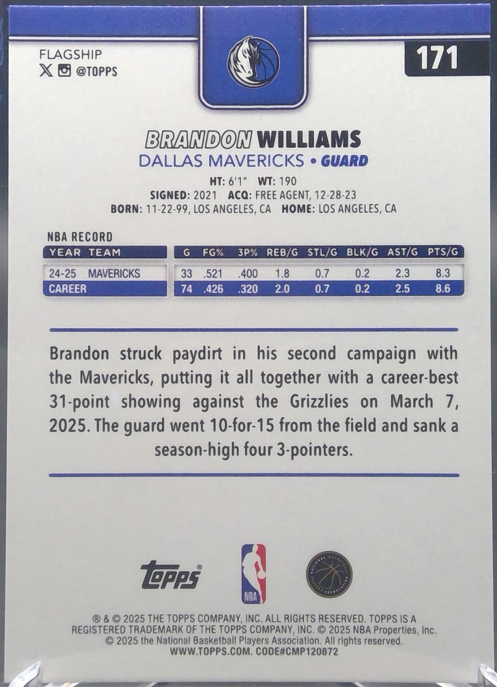 Brandon Williams #171
