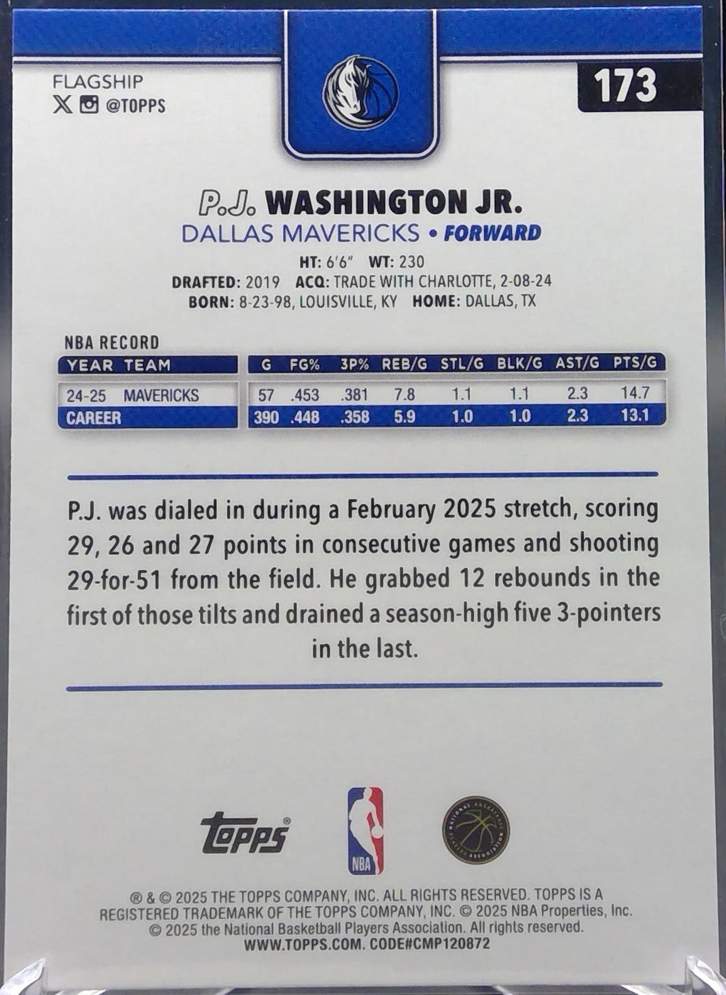 P.J. Washington Jr. #173