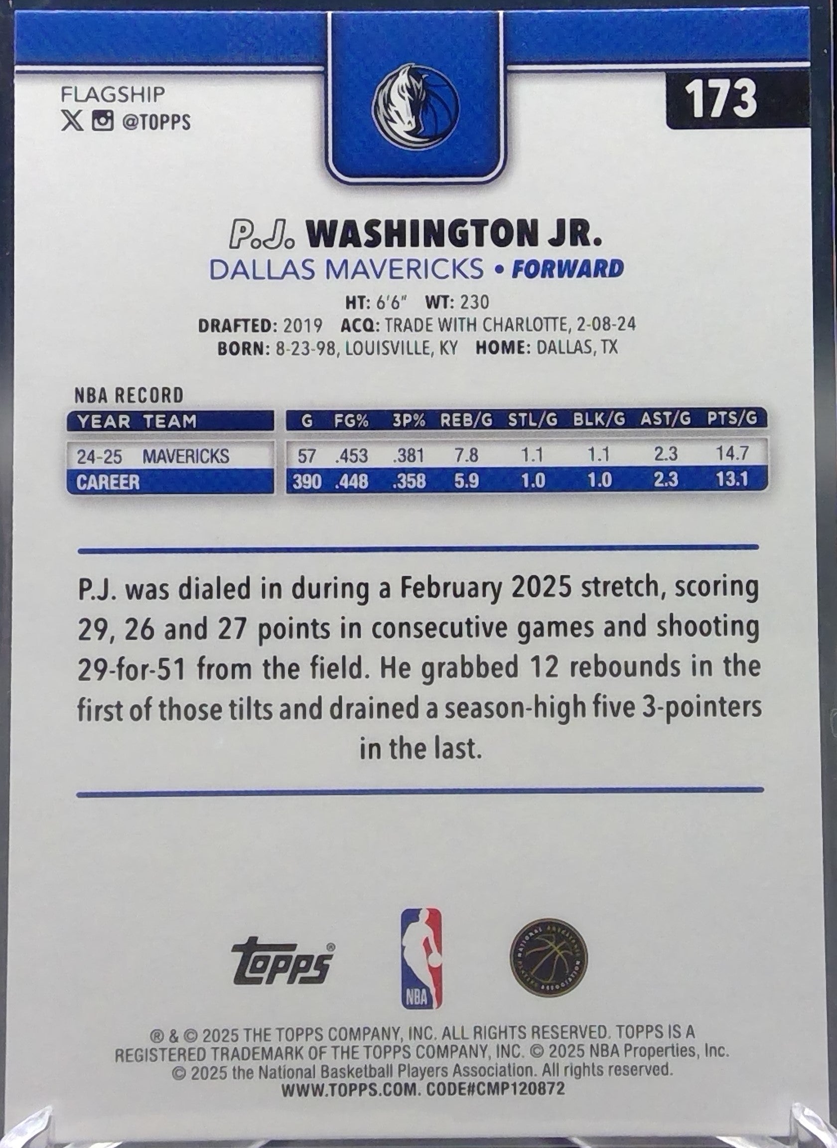 P.J. Washington Jr. #173