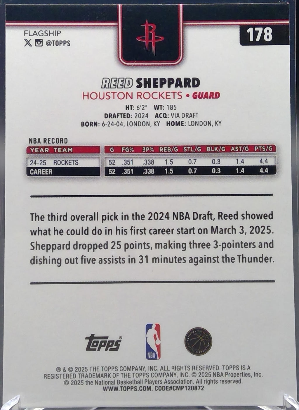 Reed Sheppard #178