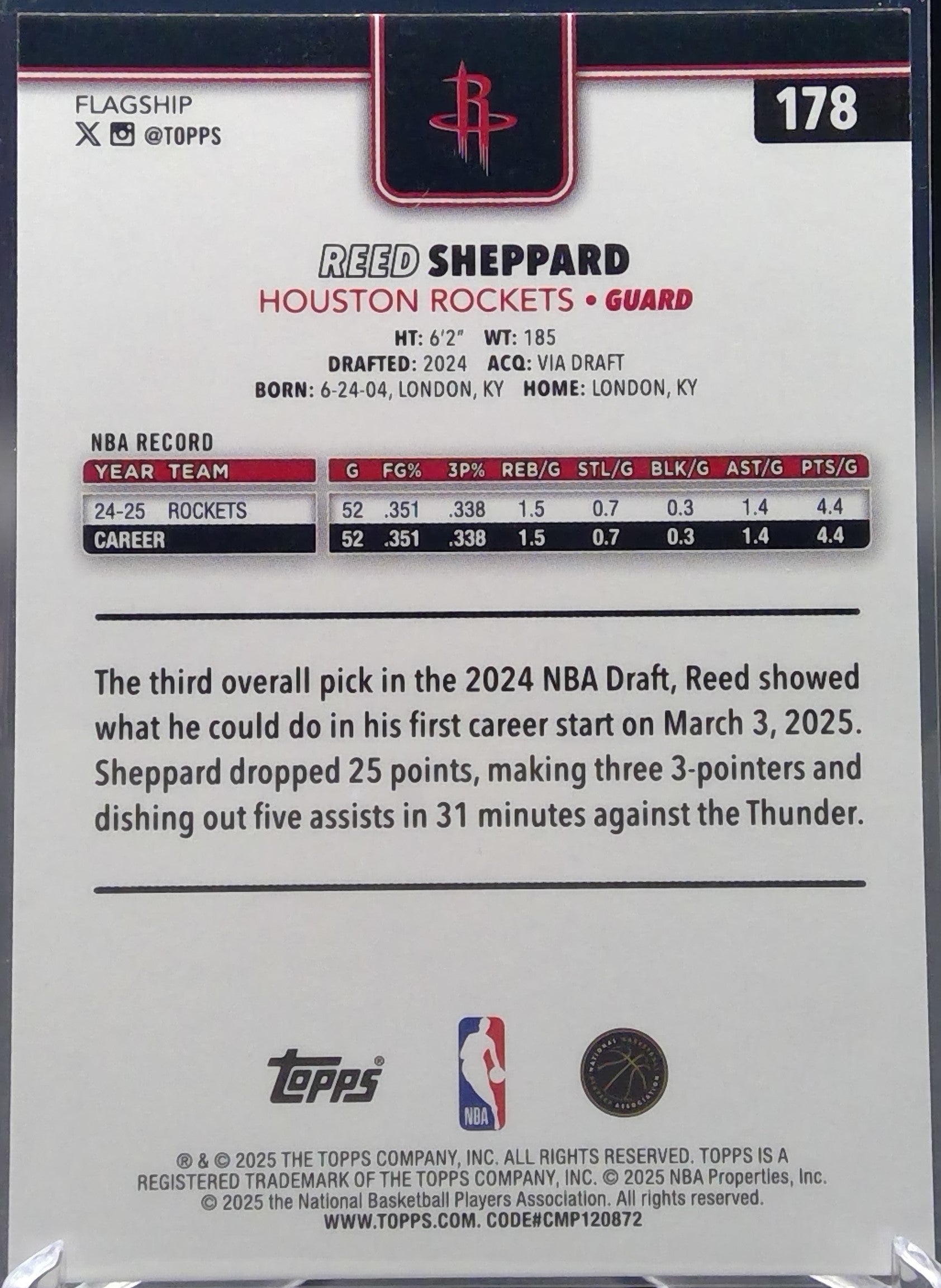 Reed Sheppard #178