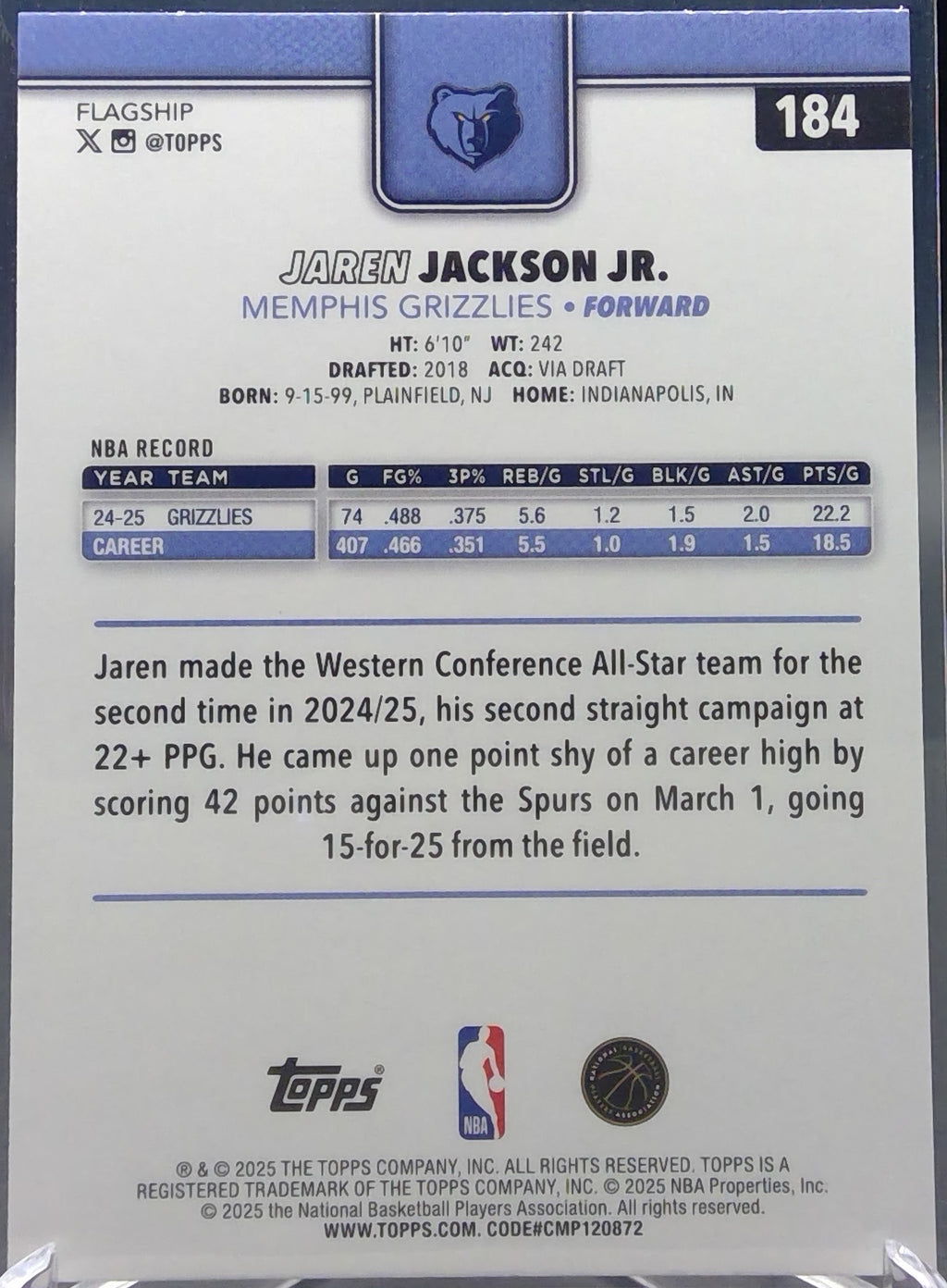 Jaren Jackson Jr. #184