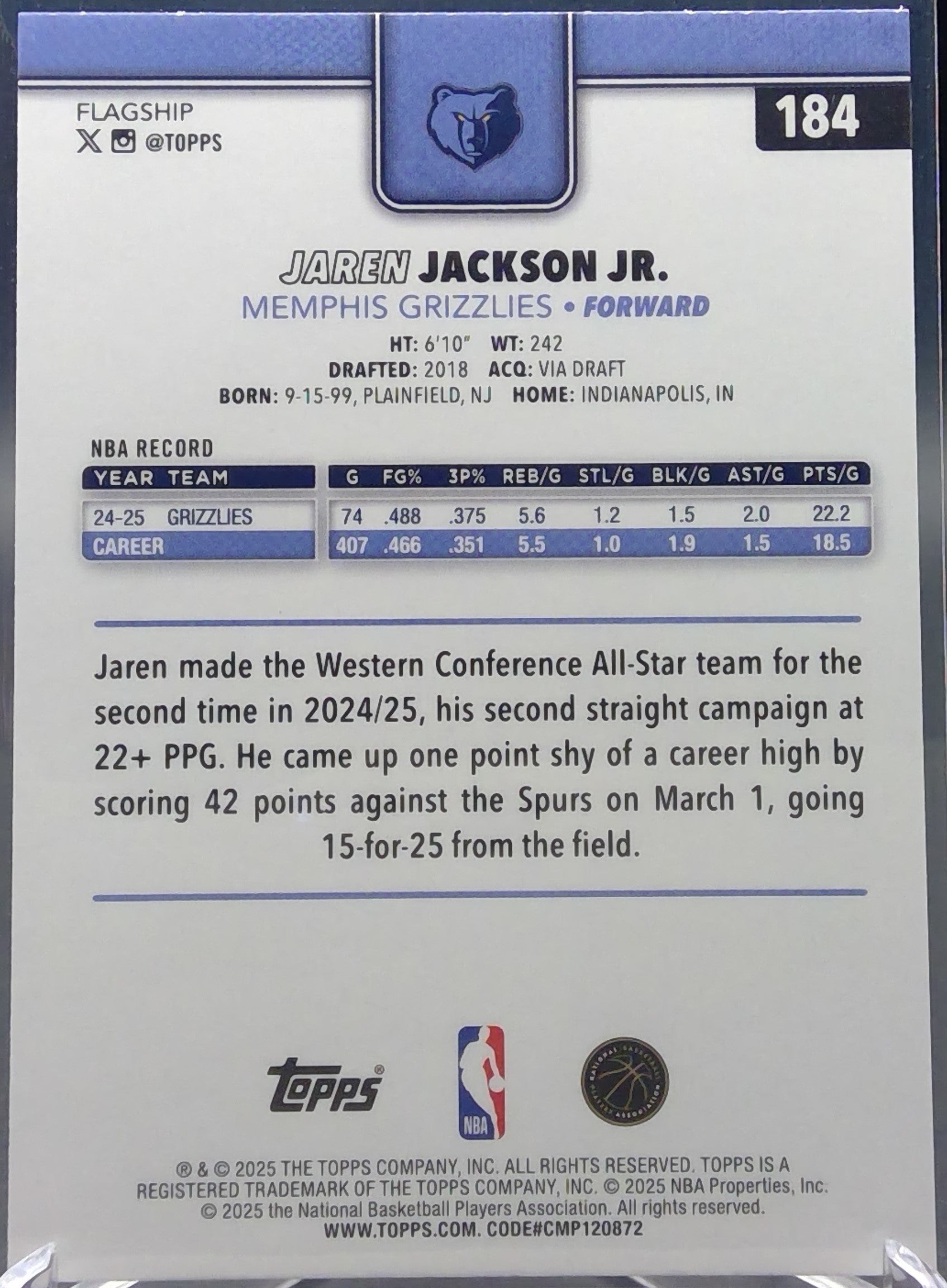 Jaren Jackson Jr. #184