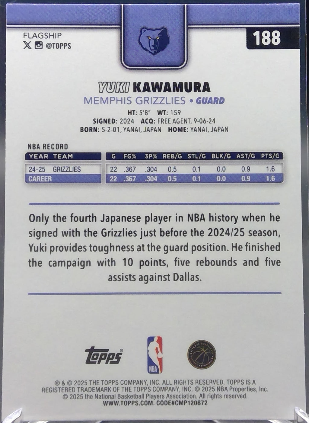 Yuki Kawamura #188