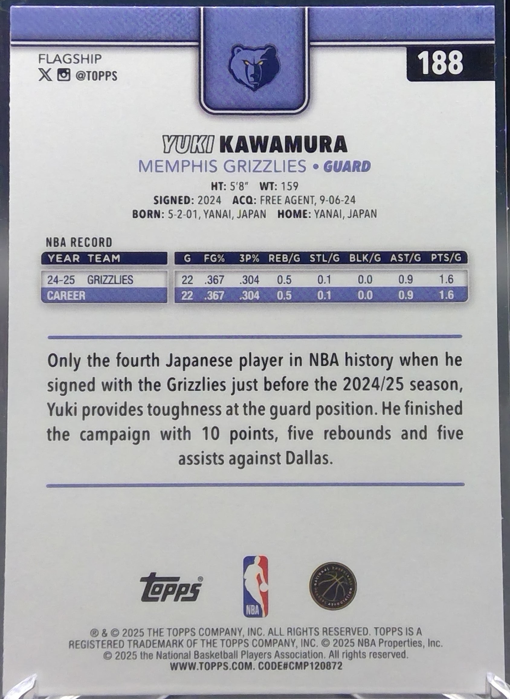 Yuki Kawamura #188