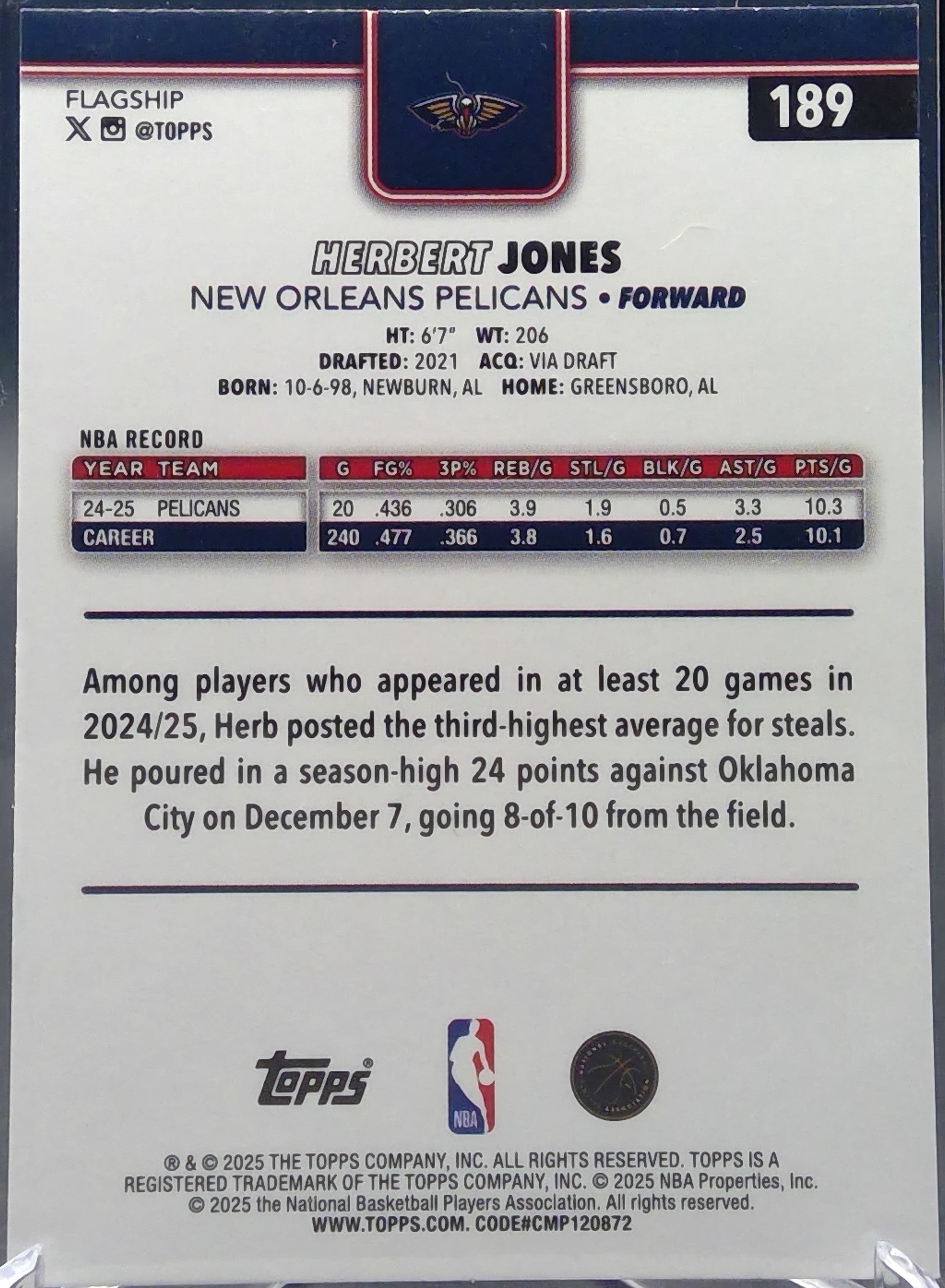 Herbert Jones #189