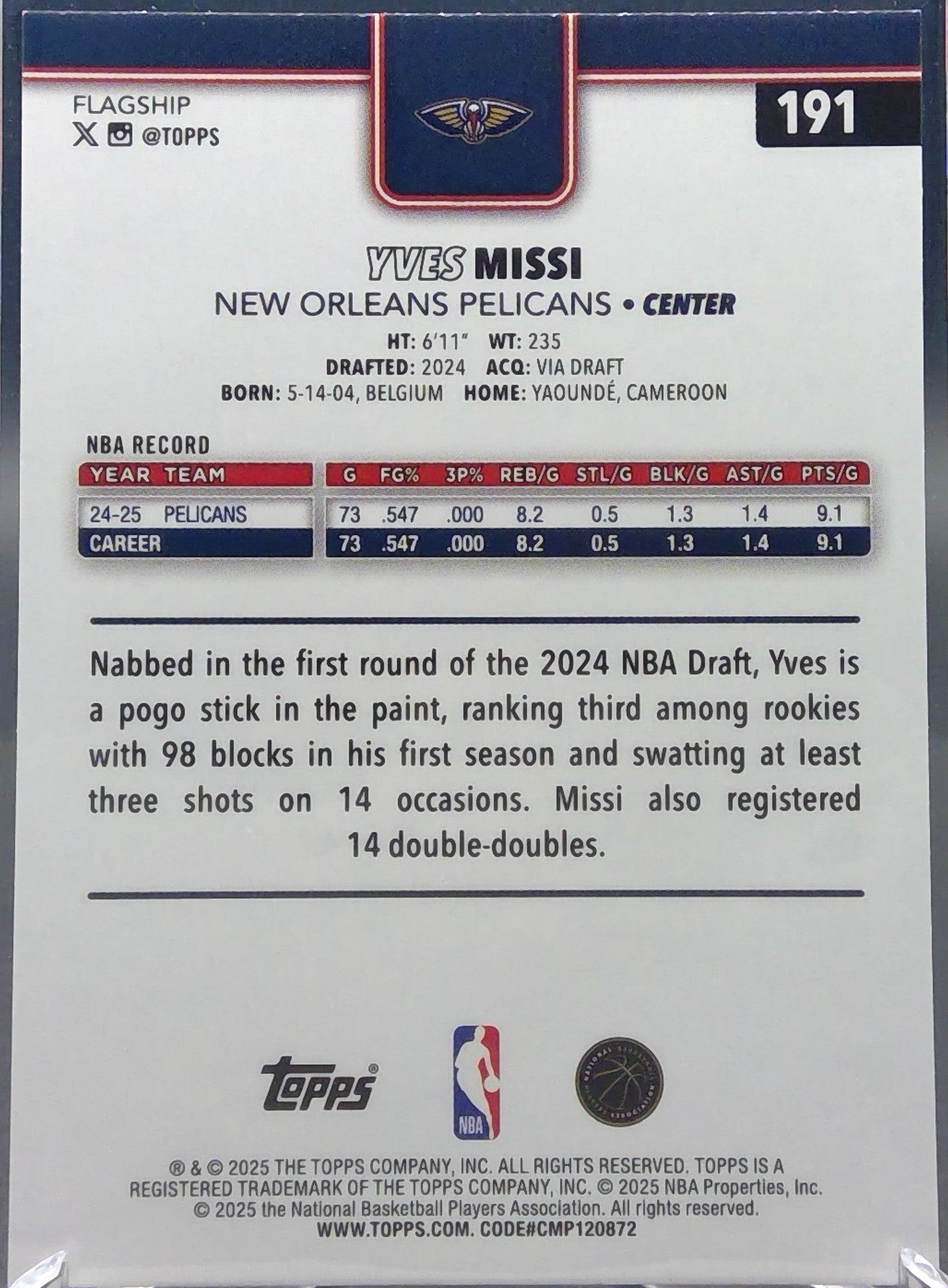 Yves Missi #191