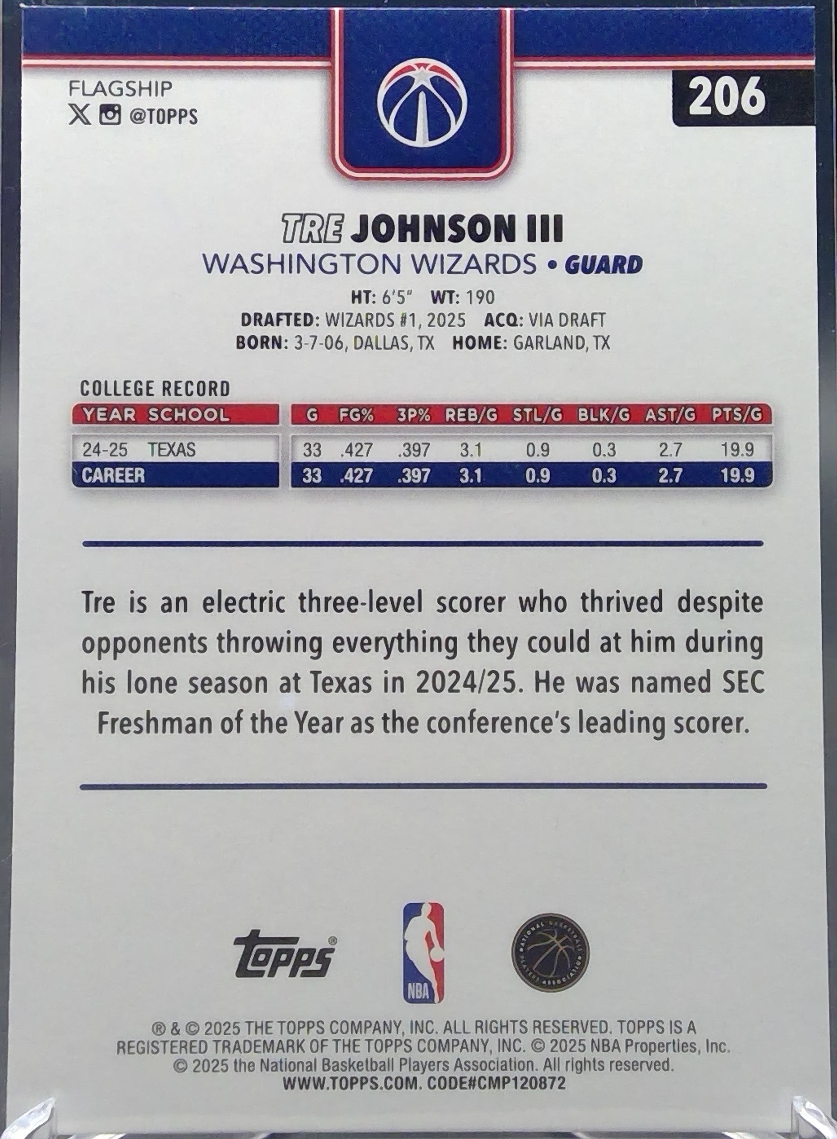Tre Johnson III #206