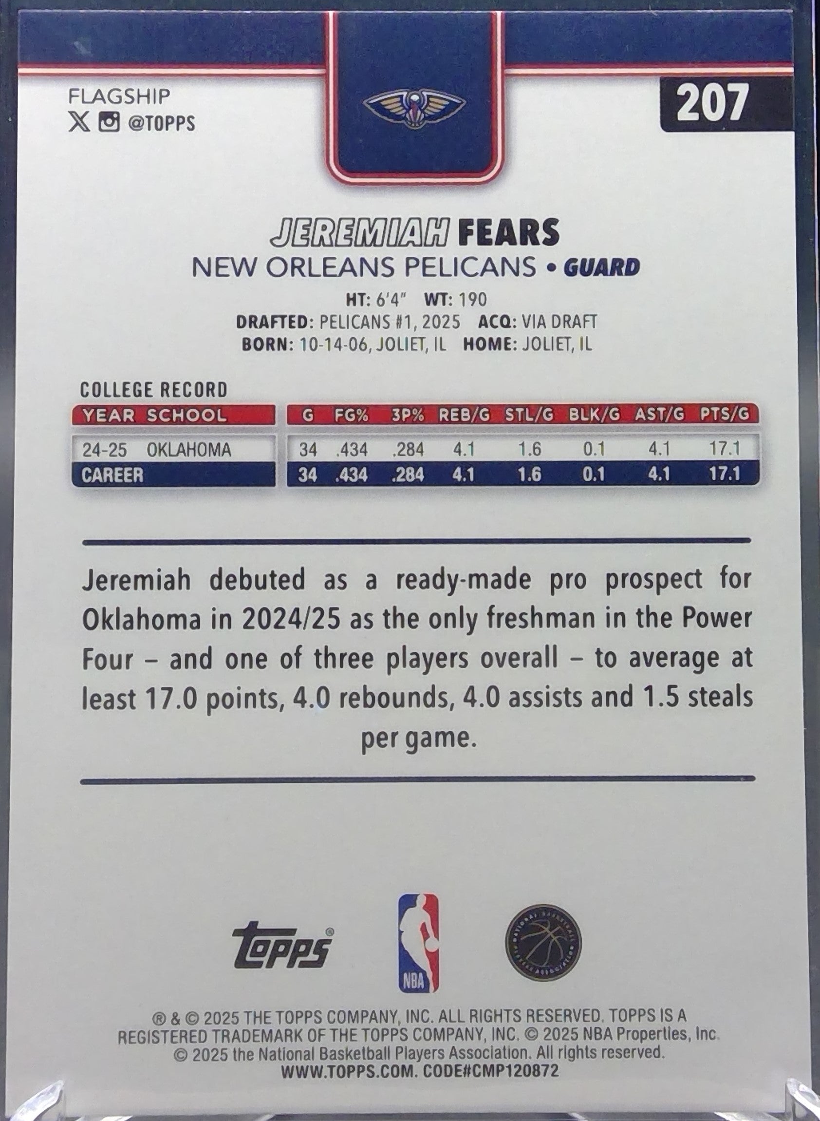 Jeremiah Fears #207