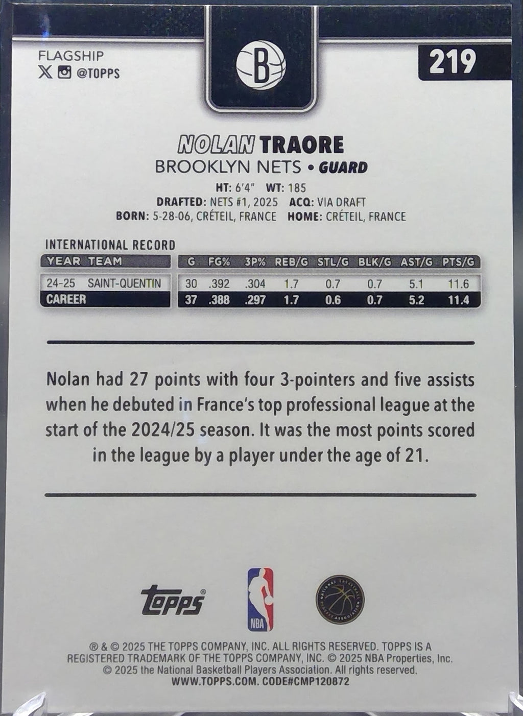 Nolan Traore #219