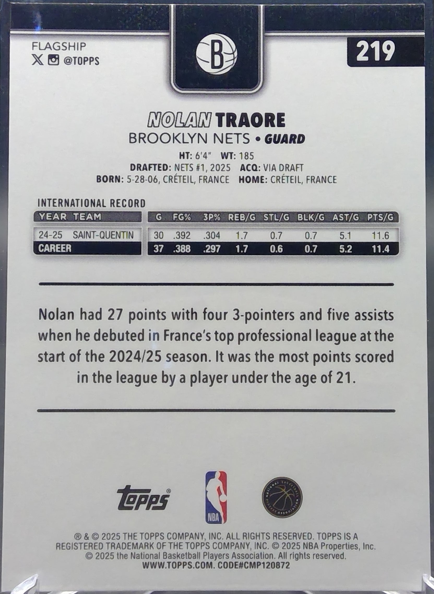 Nolan Traore #219