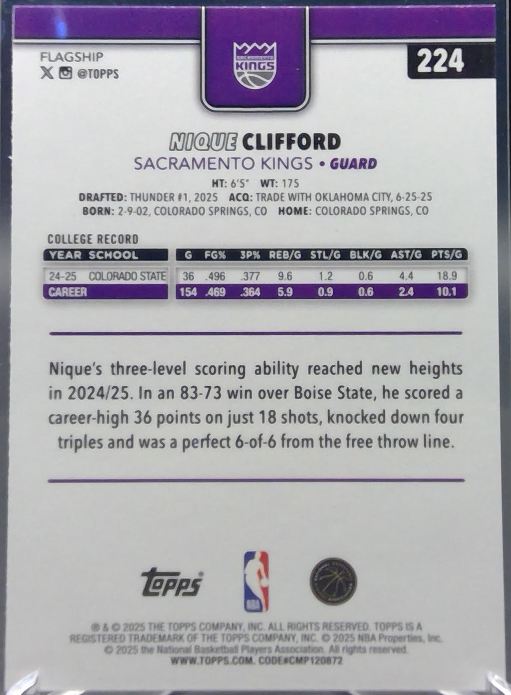 Nique Clifford #224
