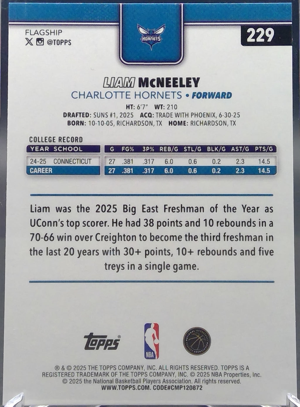 Liam McNeeley #229