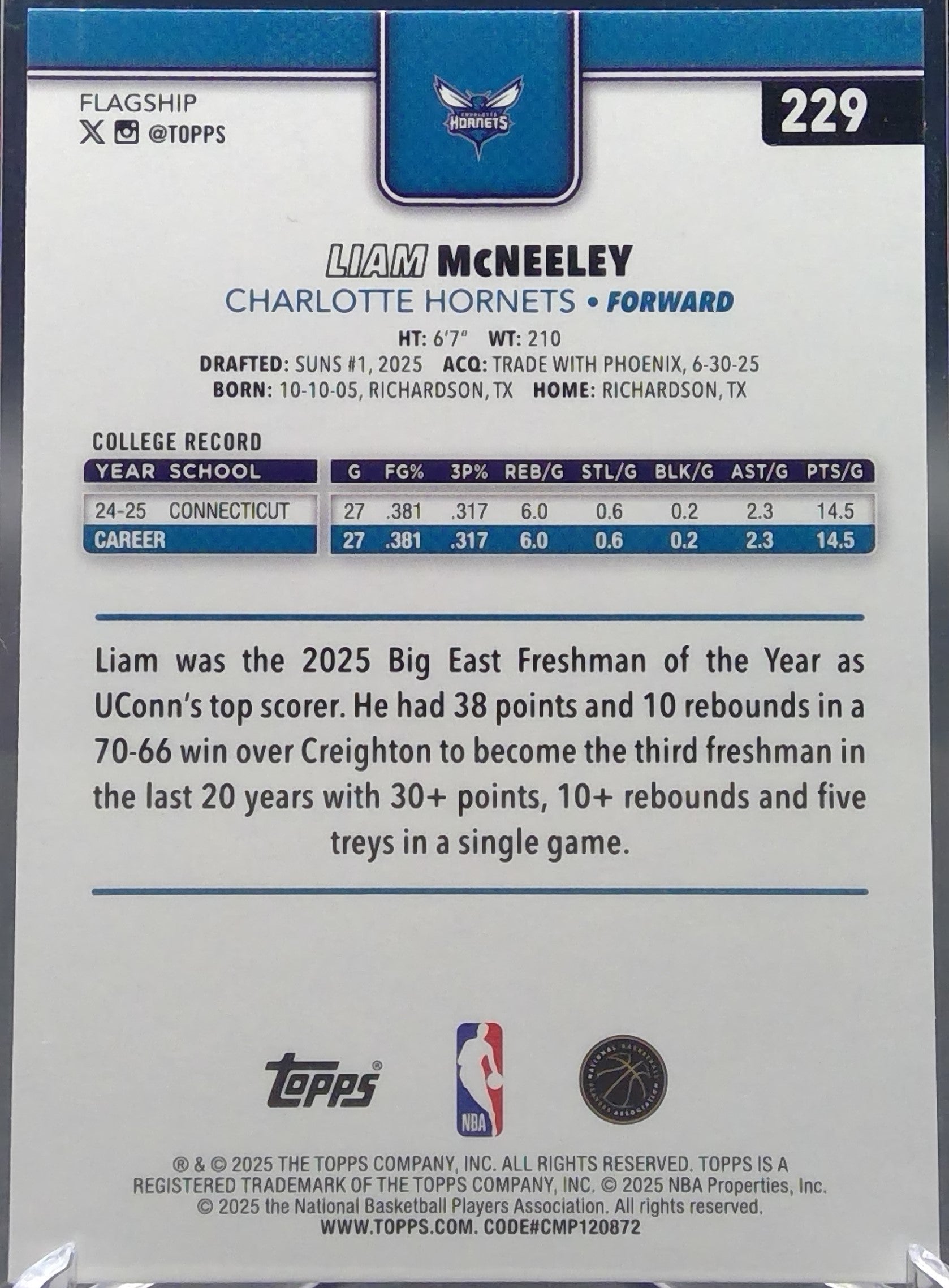Liam McNeeley #229