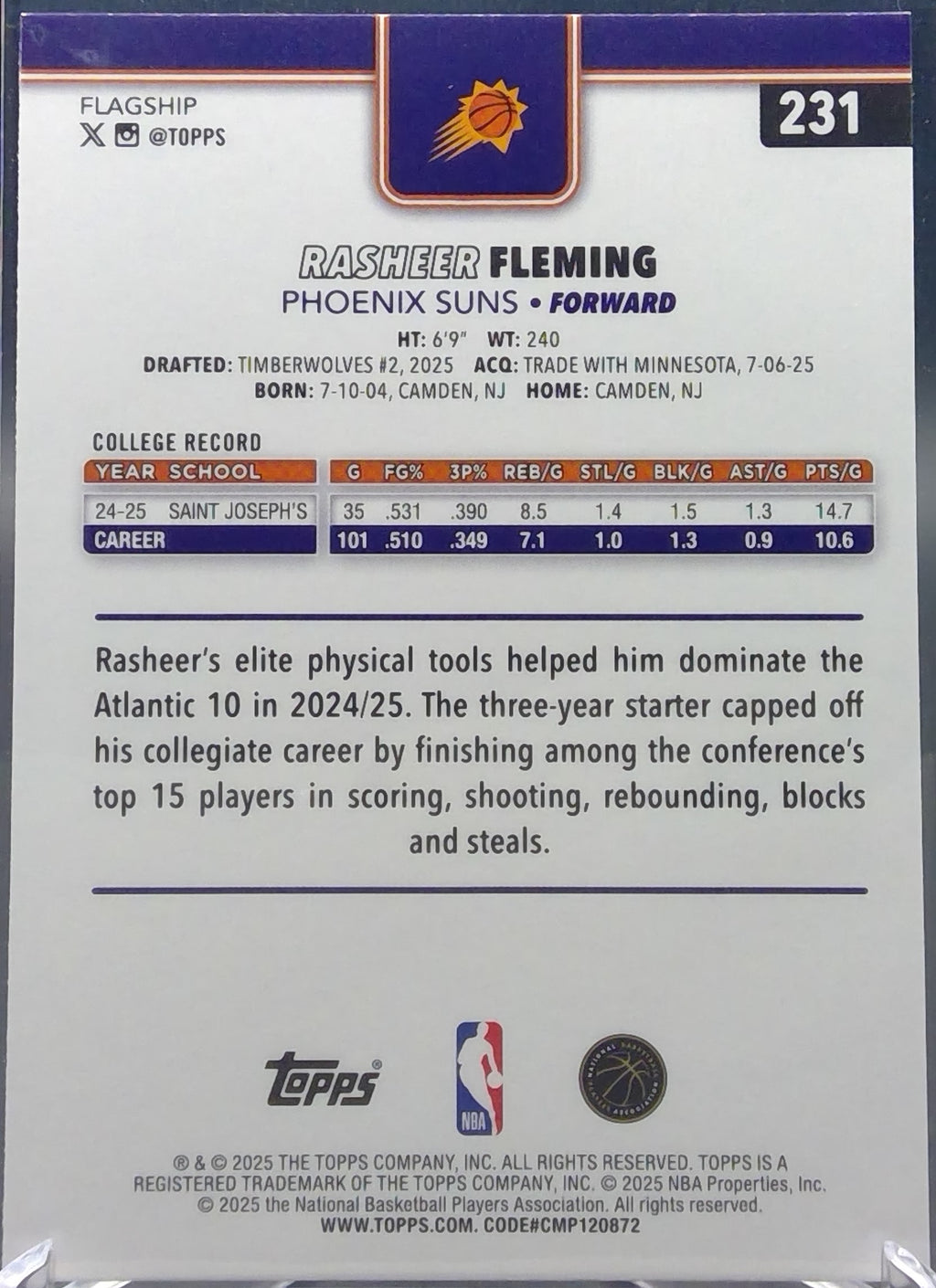 Rasheer Fleming #231