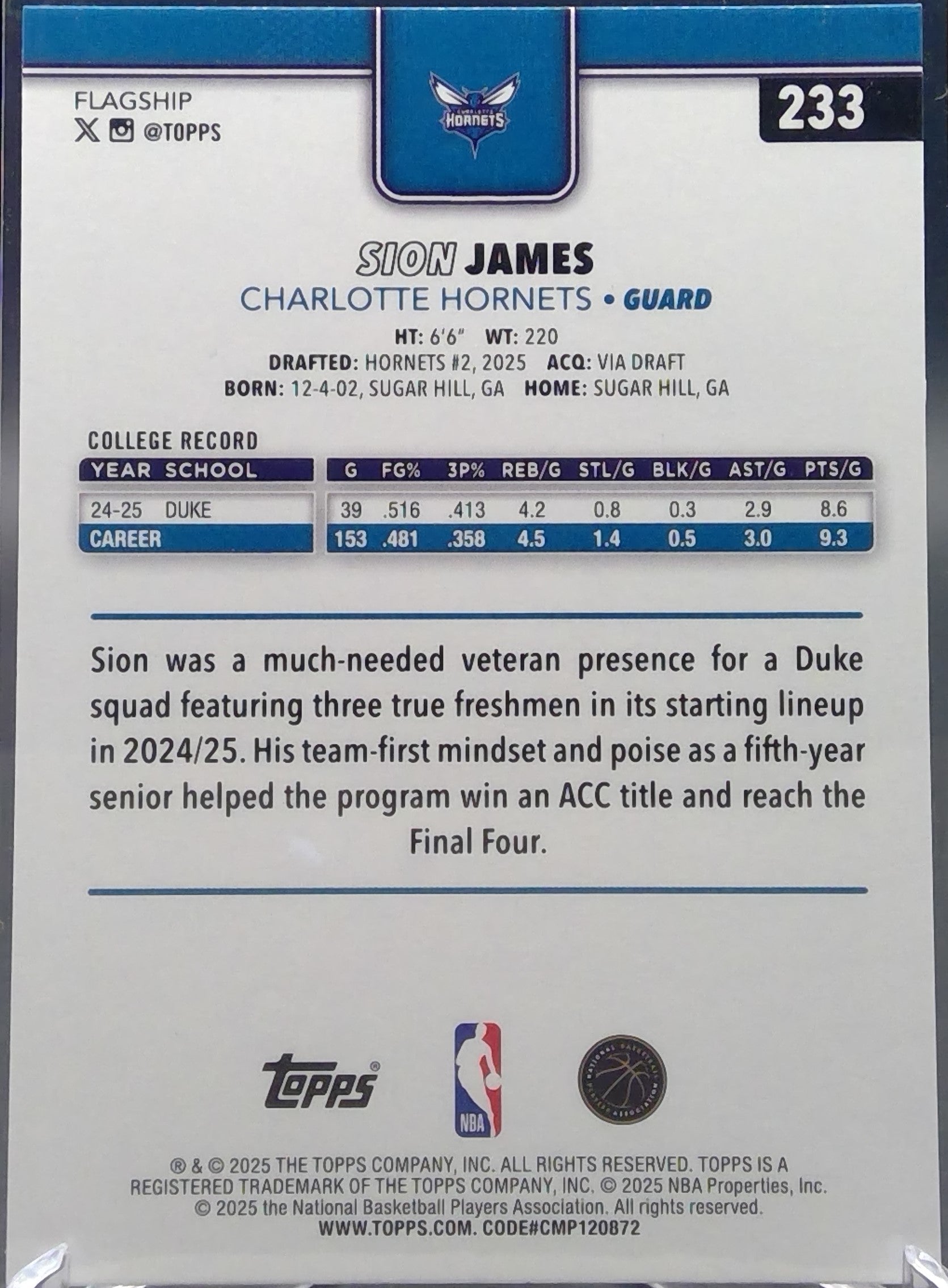 Sion James #233