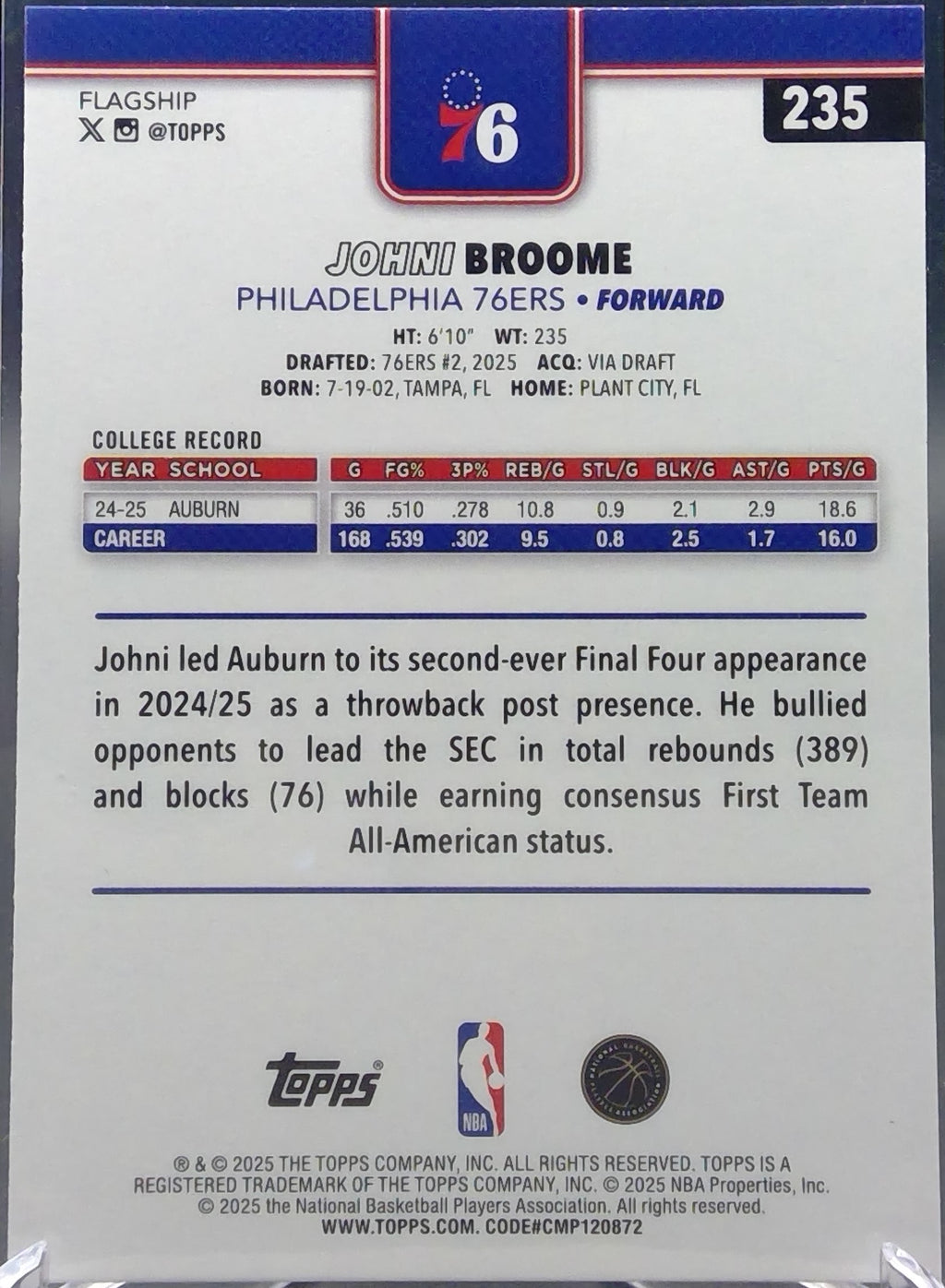 Johni Broome #235
