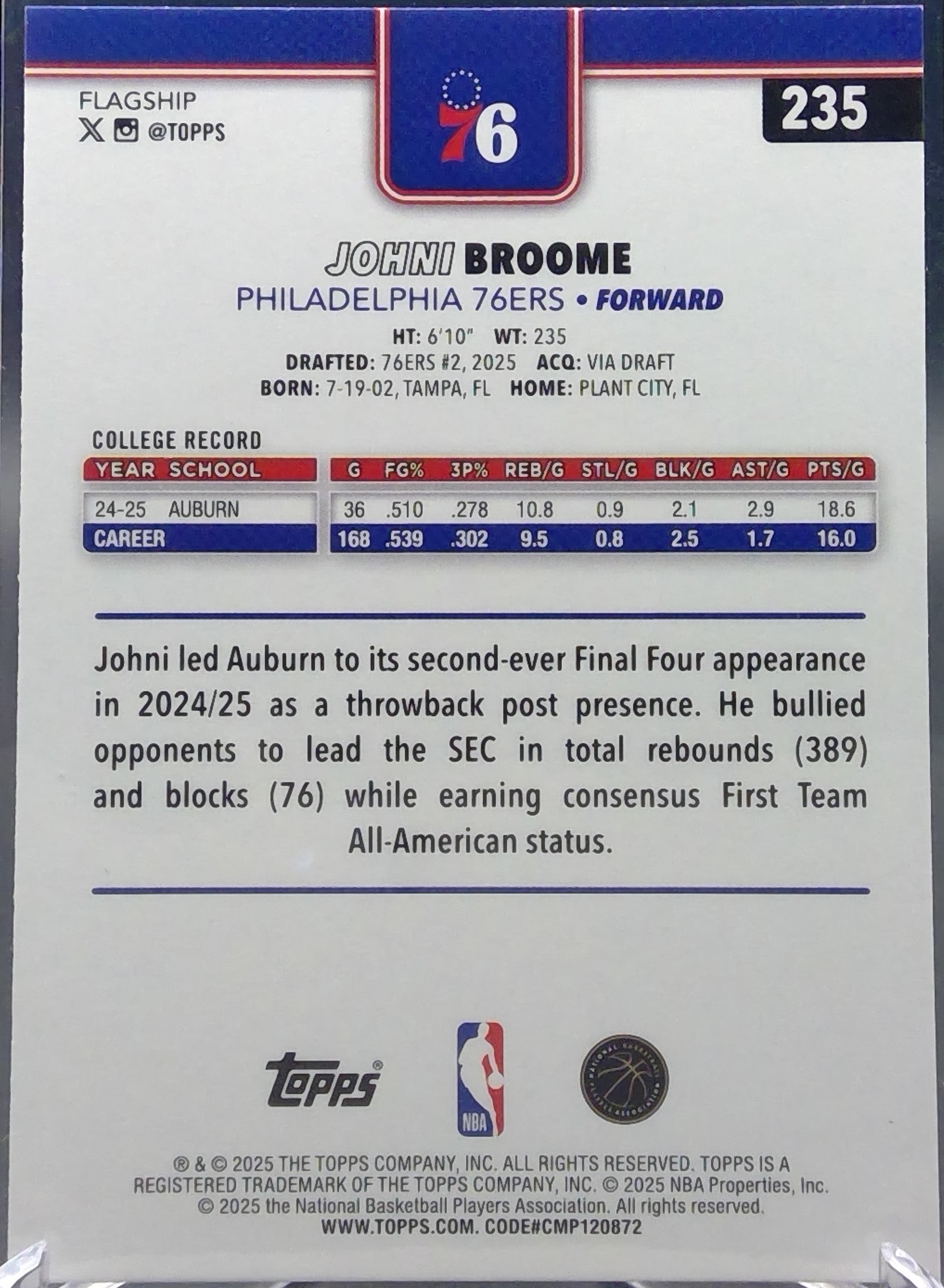 Johni Broome #235