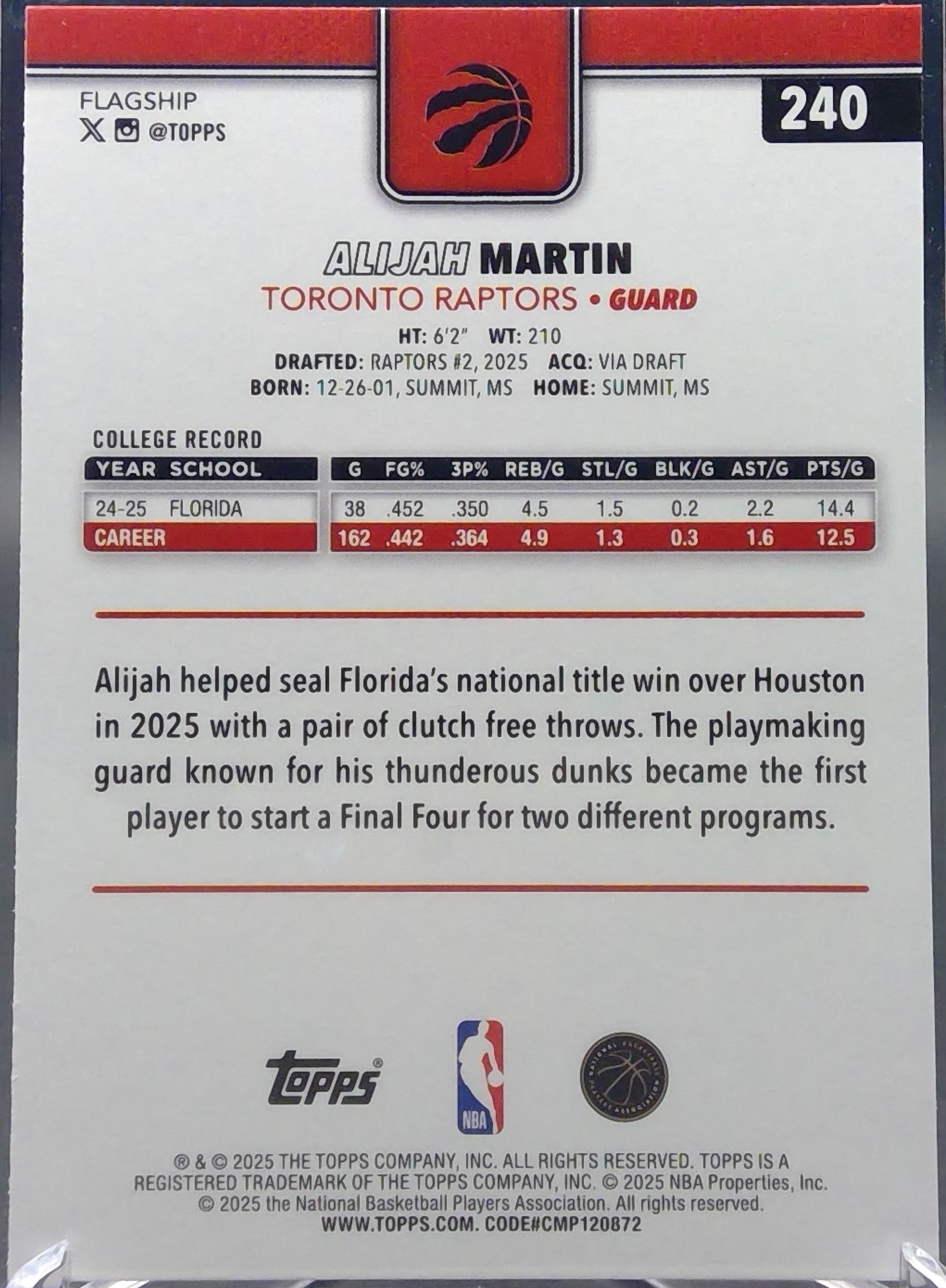 Alijah Martin #240