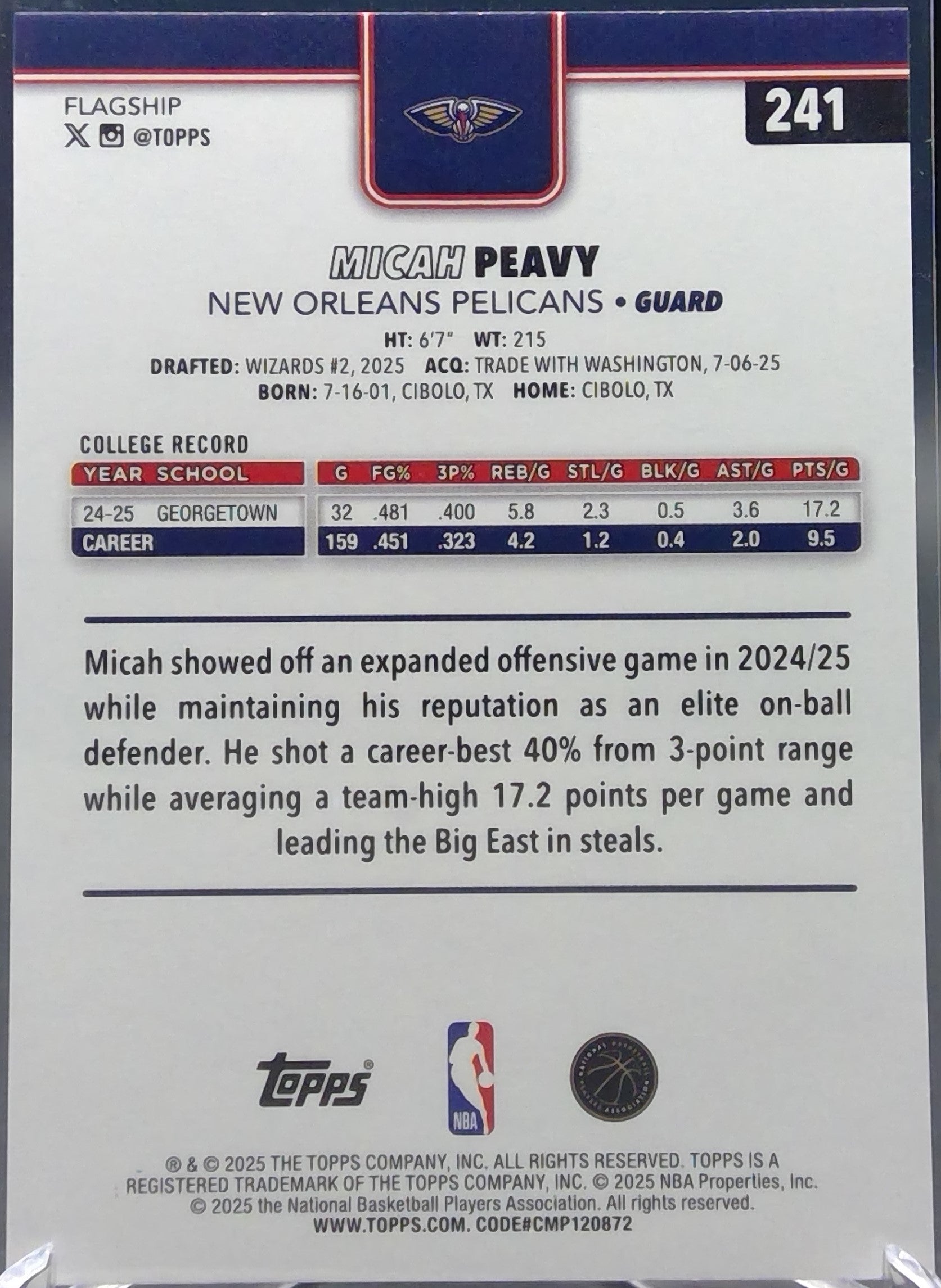 Micah Peavy #241