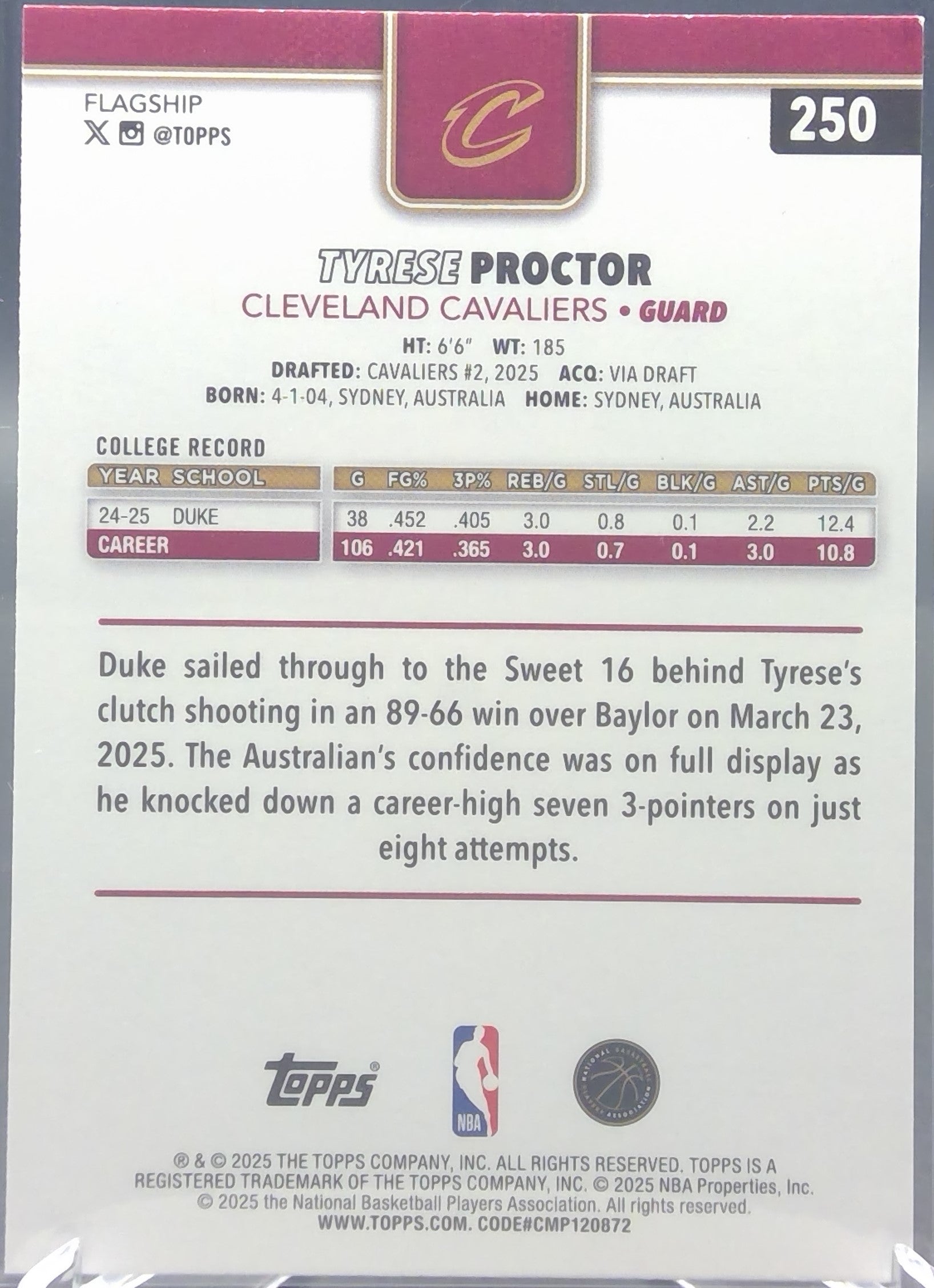 Tyrese Proctor #250