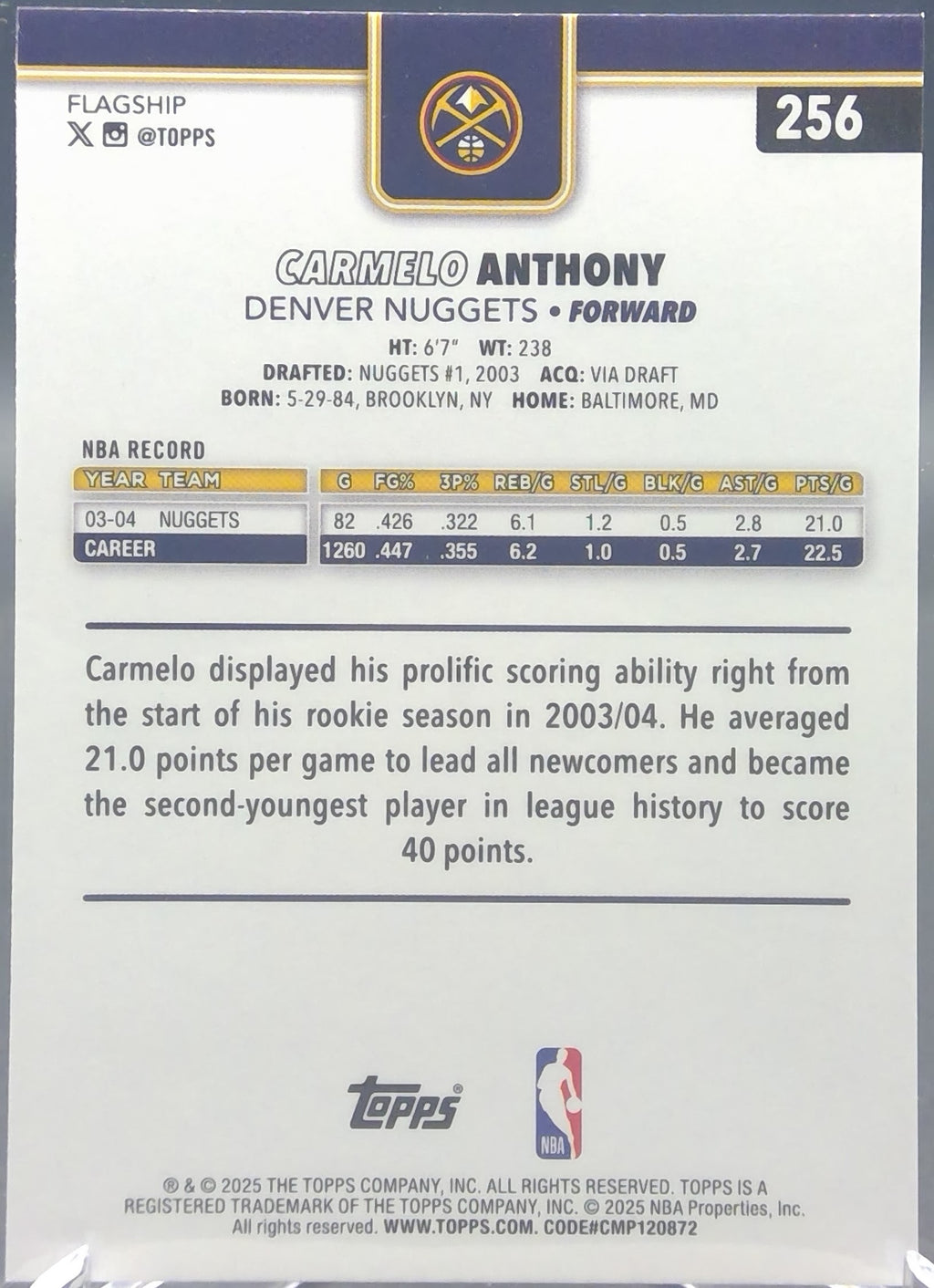 Carmelo Anthony #256