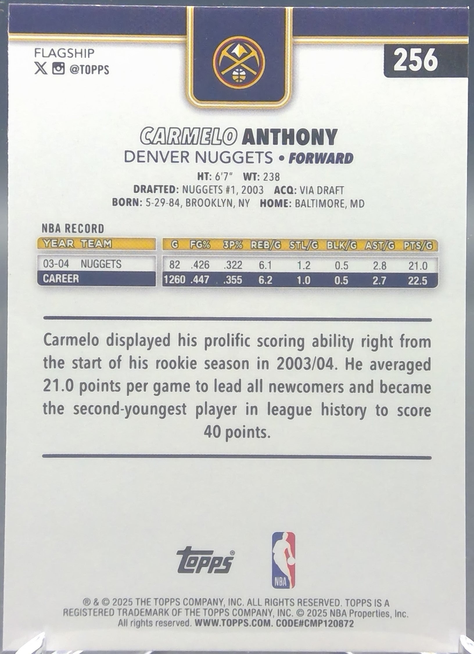 Carmelo Anthony #256