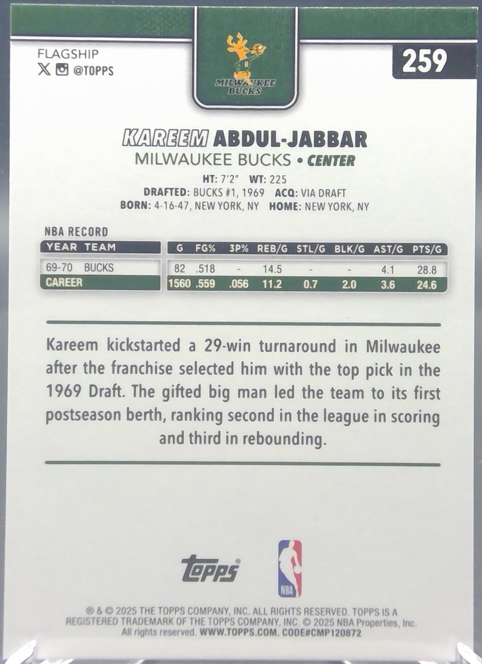 Kareem Abdul-Jabbar #259