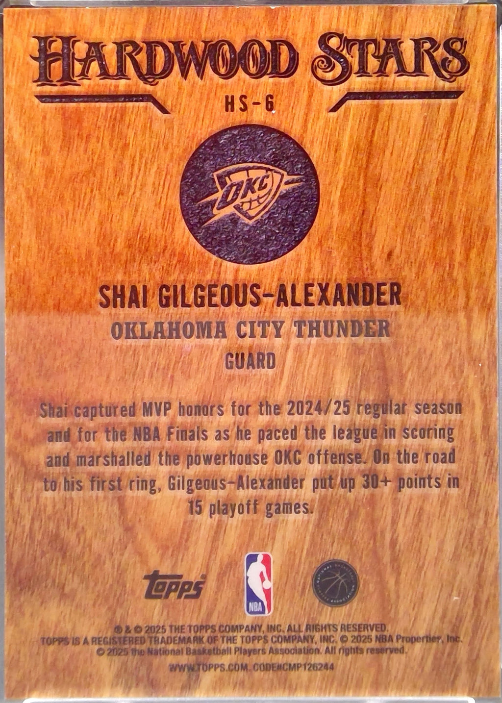 Shai Gilgeous-Alexander #HS-6