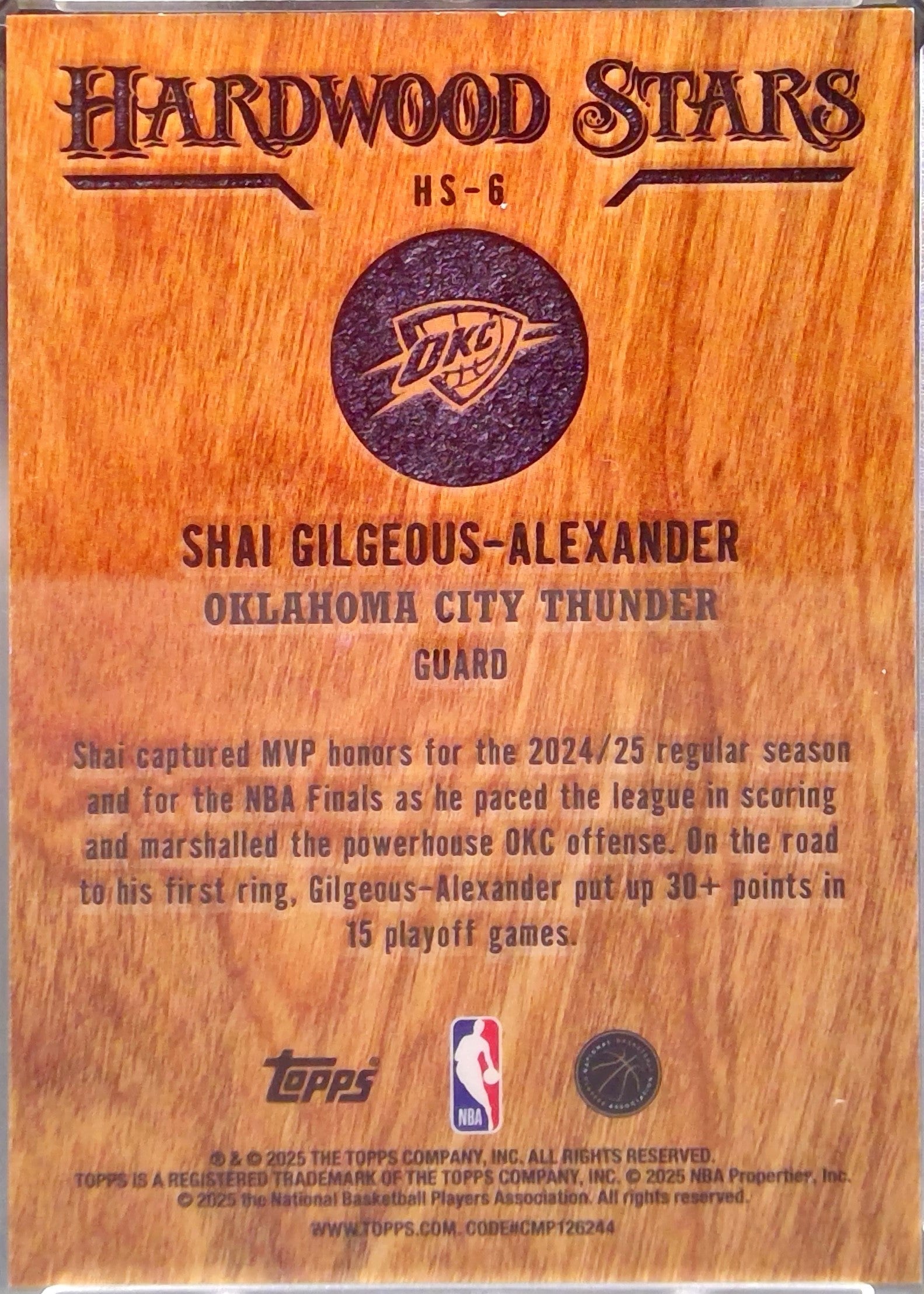 Shai Gilgeous-Alexander #HS-6
