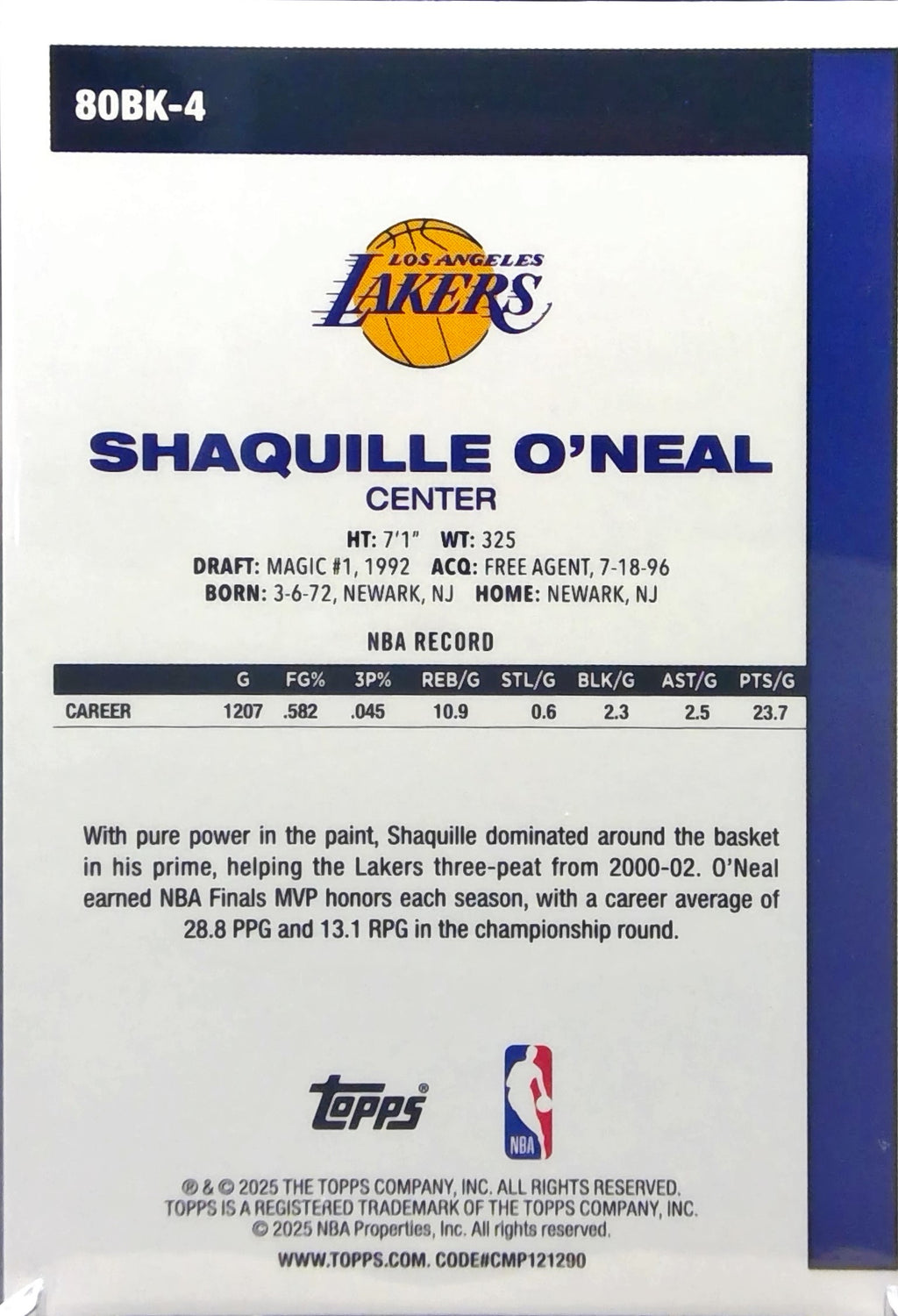 Shaquille O'Neal #80BK-4