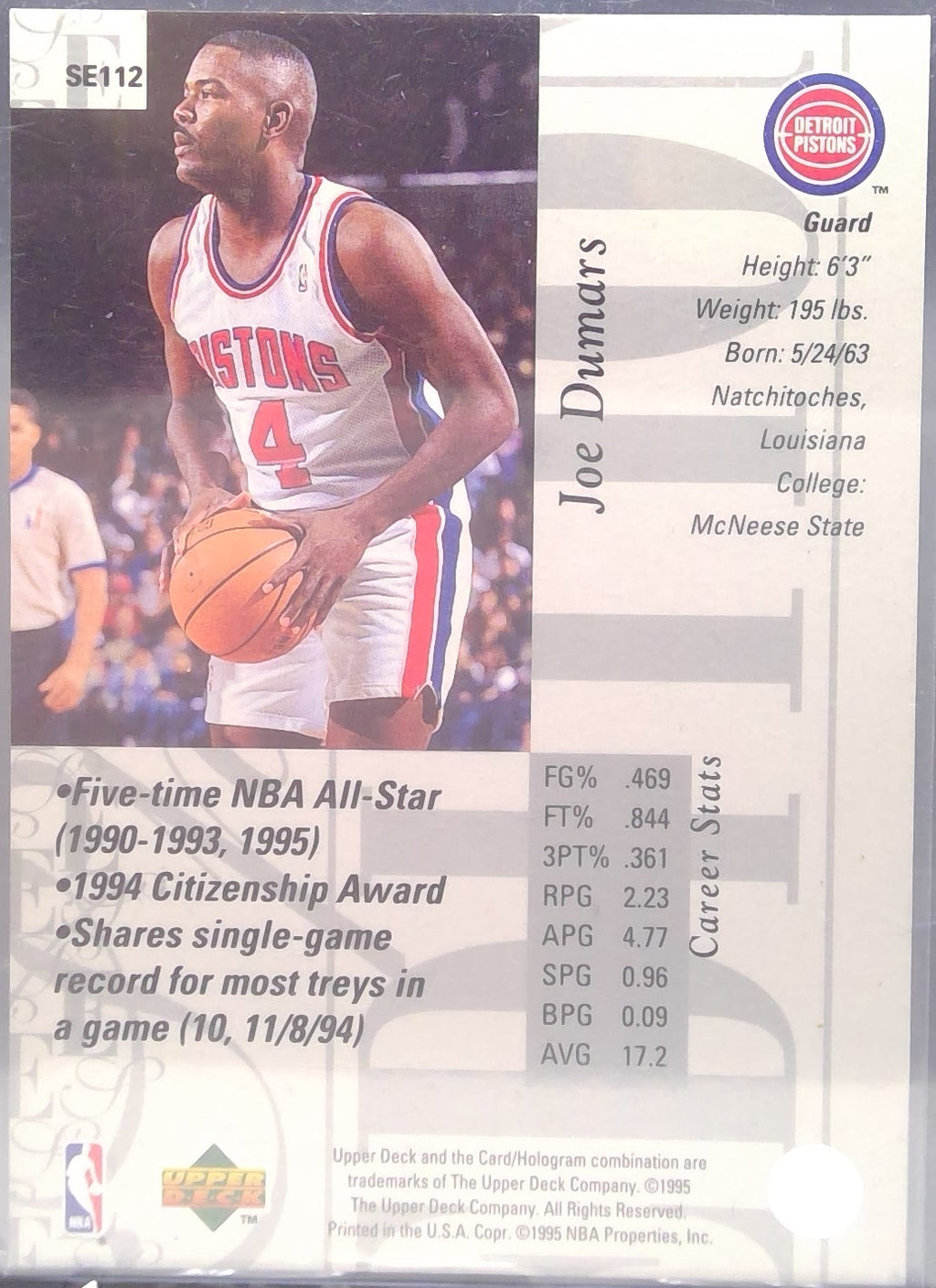 Joe Dumars #SE112